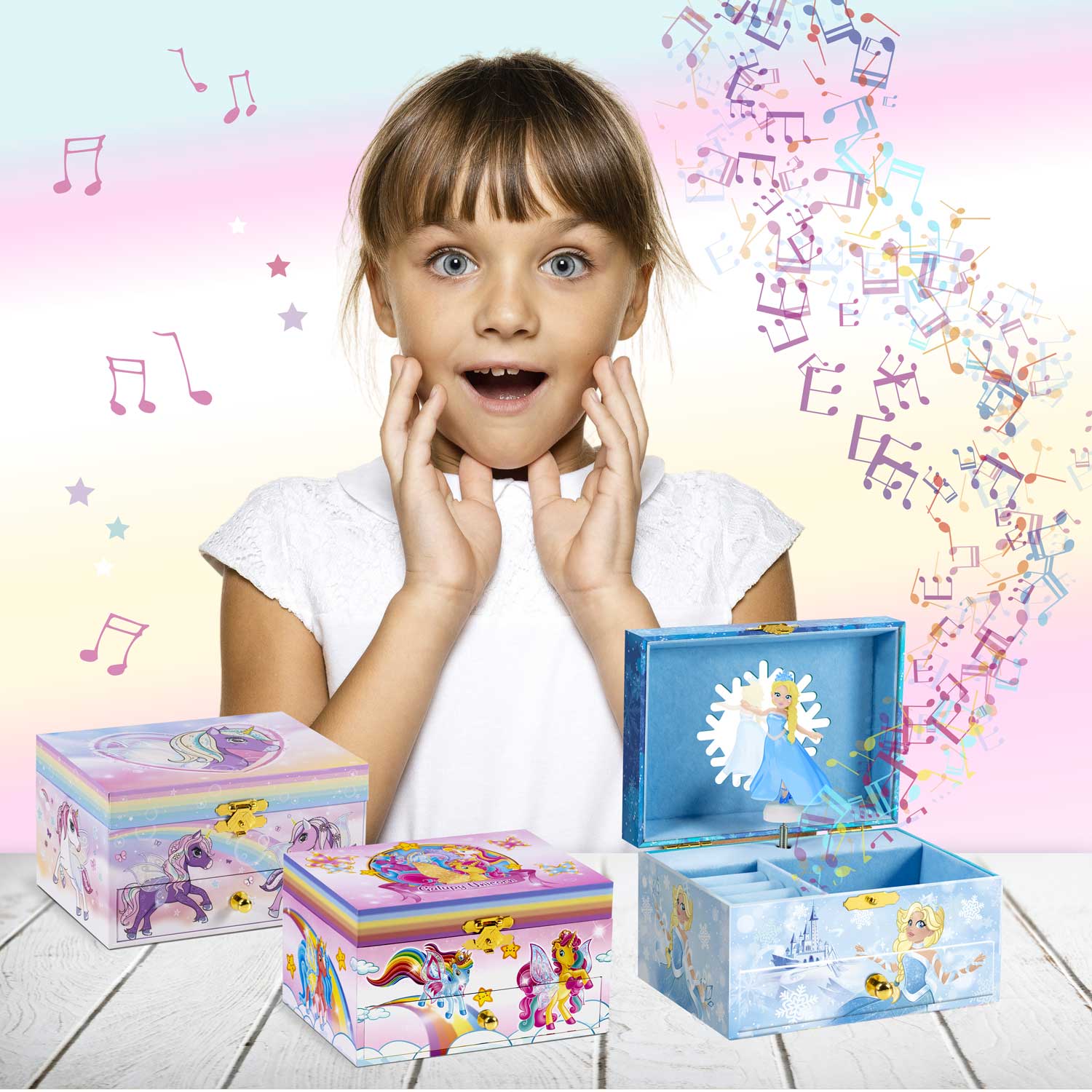 Prinzessin Kinder-Schmuckkästchen mit Spieluhr