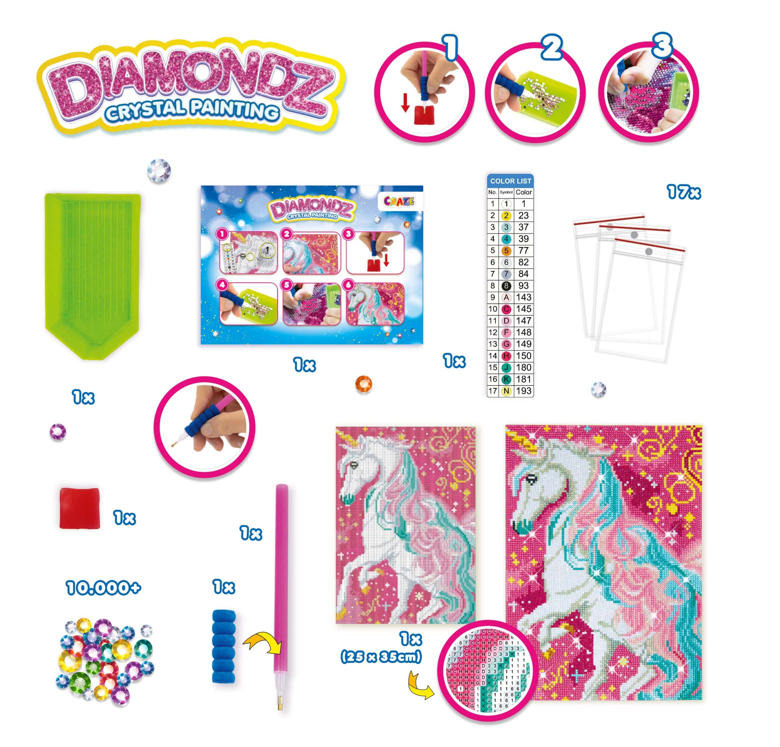 DIAMONDZ - Picture Set Unicorn – CRAZE TOYS