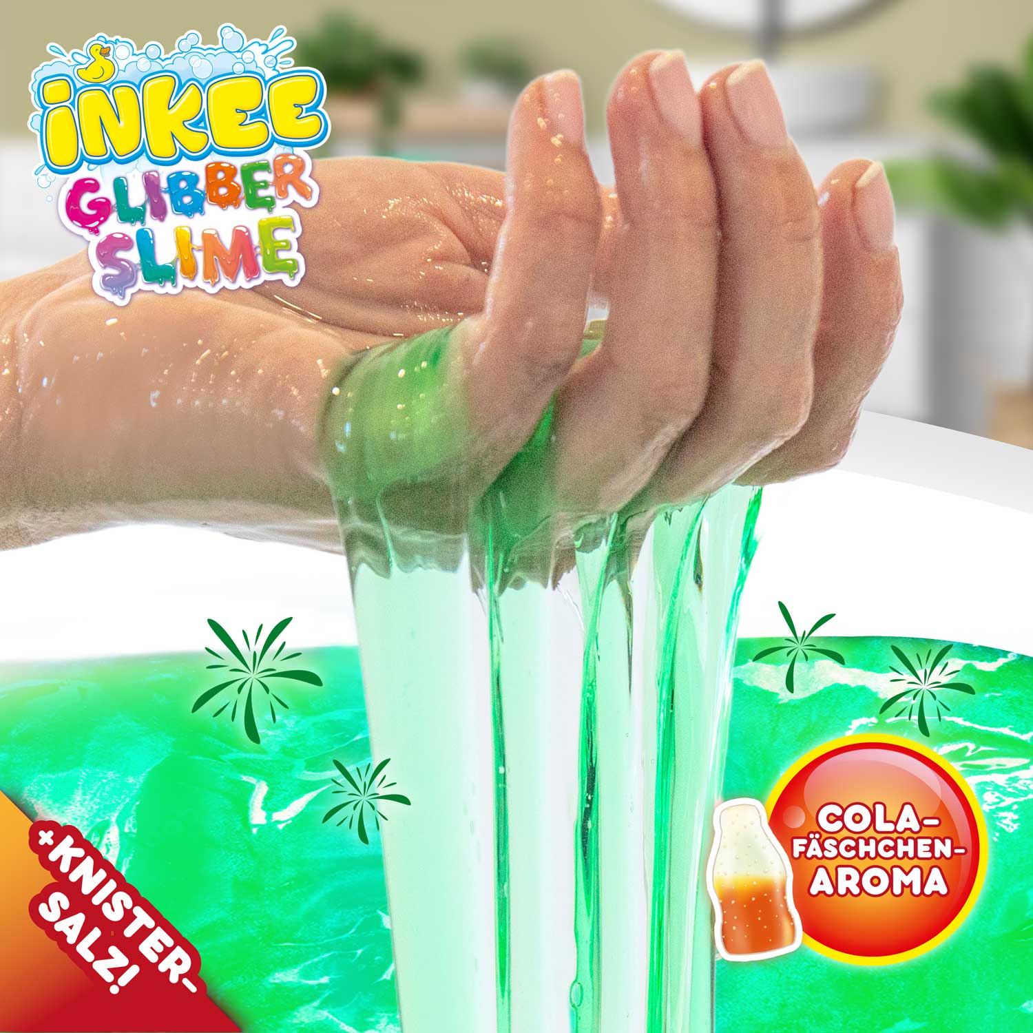 INKEE - Bade-Glibber-Schleim Dino