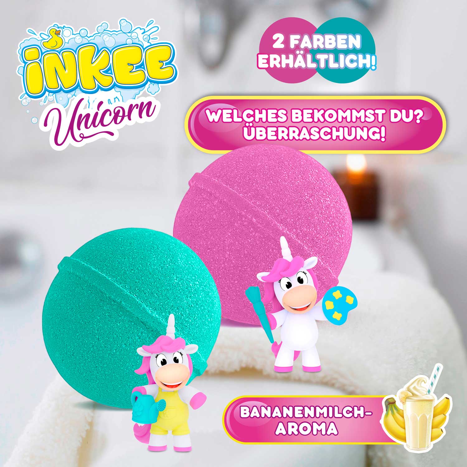 INKEE - Unicorn Professions Überraschungs-Badekugel