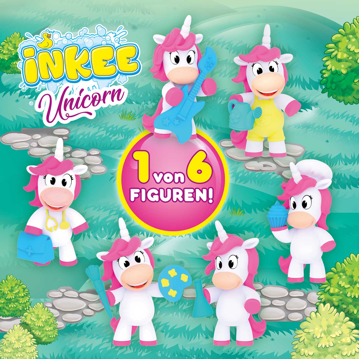 INKEE - Unicorn Professions Überraschungs-Badekugel