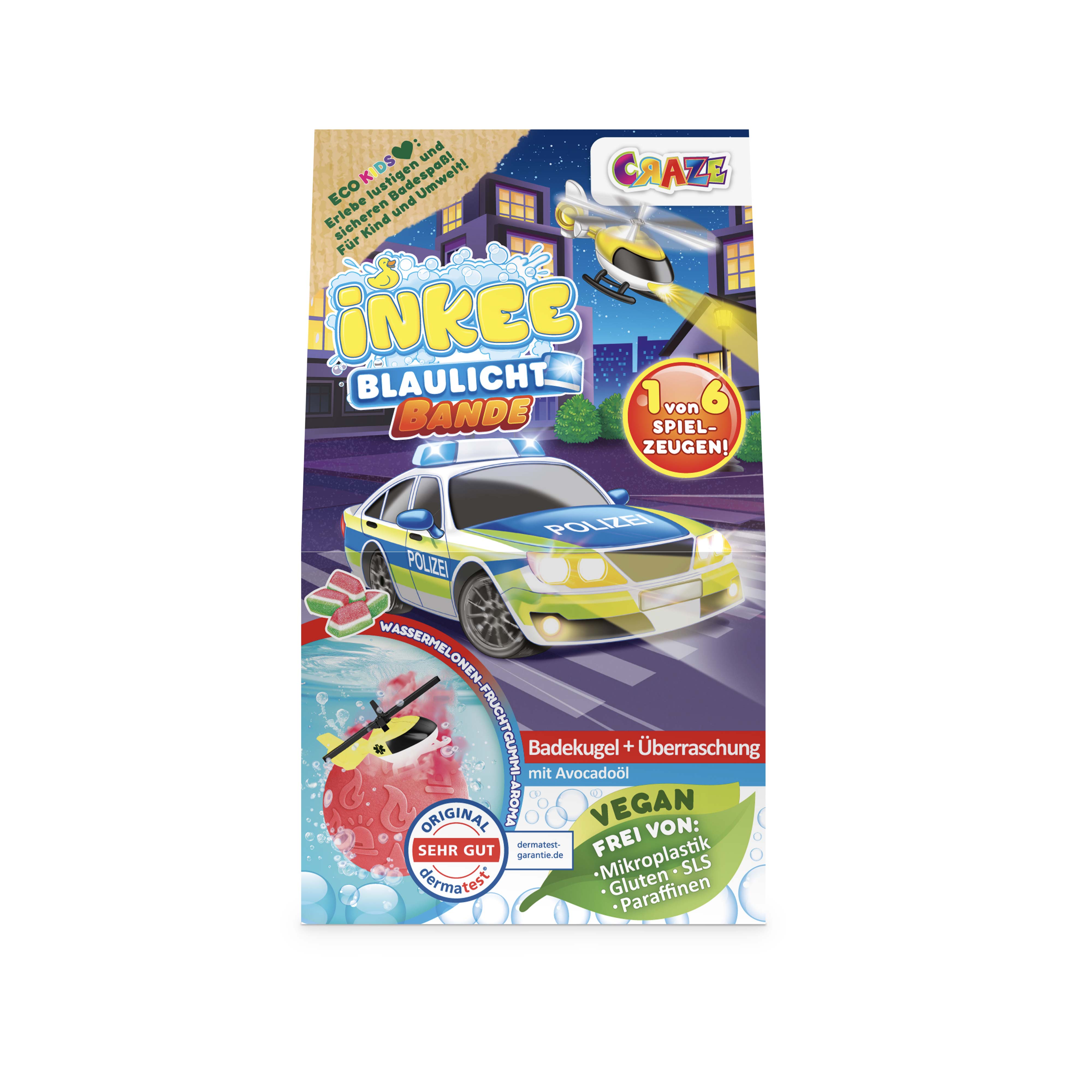 INKEE - Blaulicht Bande Überraschungs-Badekugel