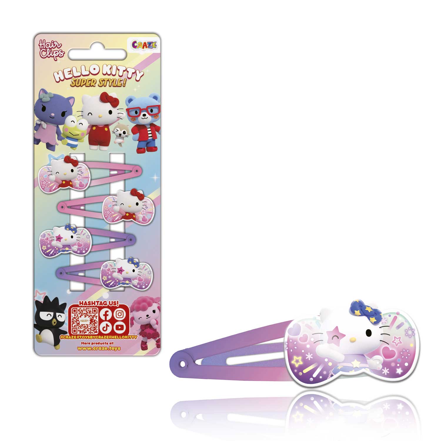 HAIR - Clips Hello Kitty (Haarspangen)