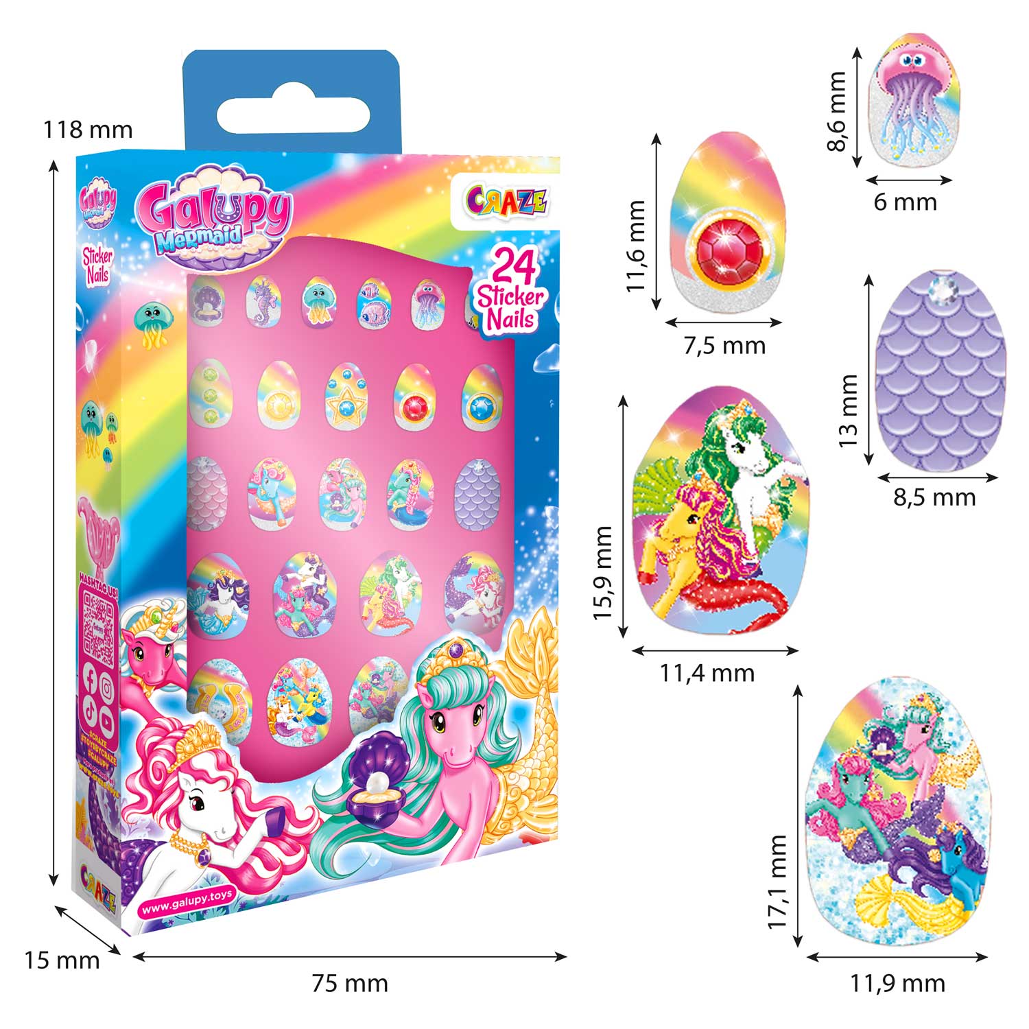 ACCESSORY - Nagelfolien Galupy Mermaid