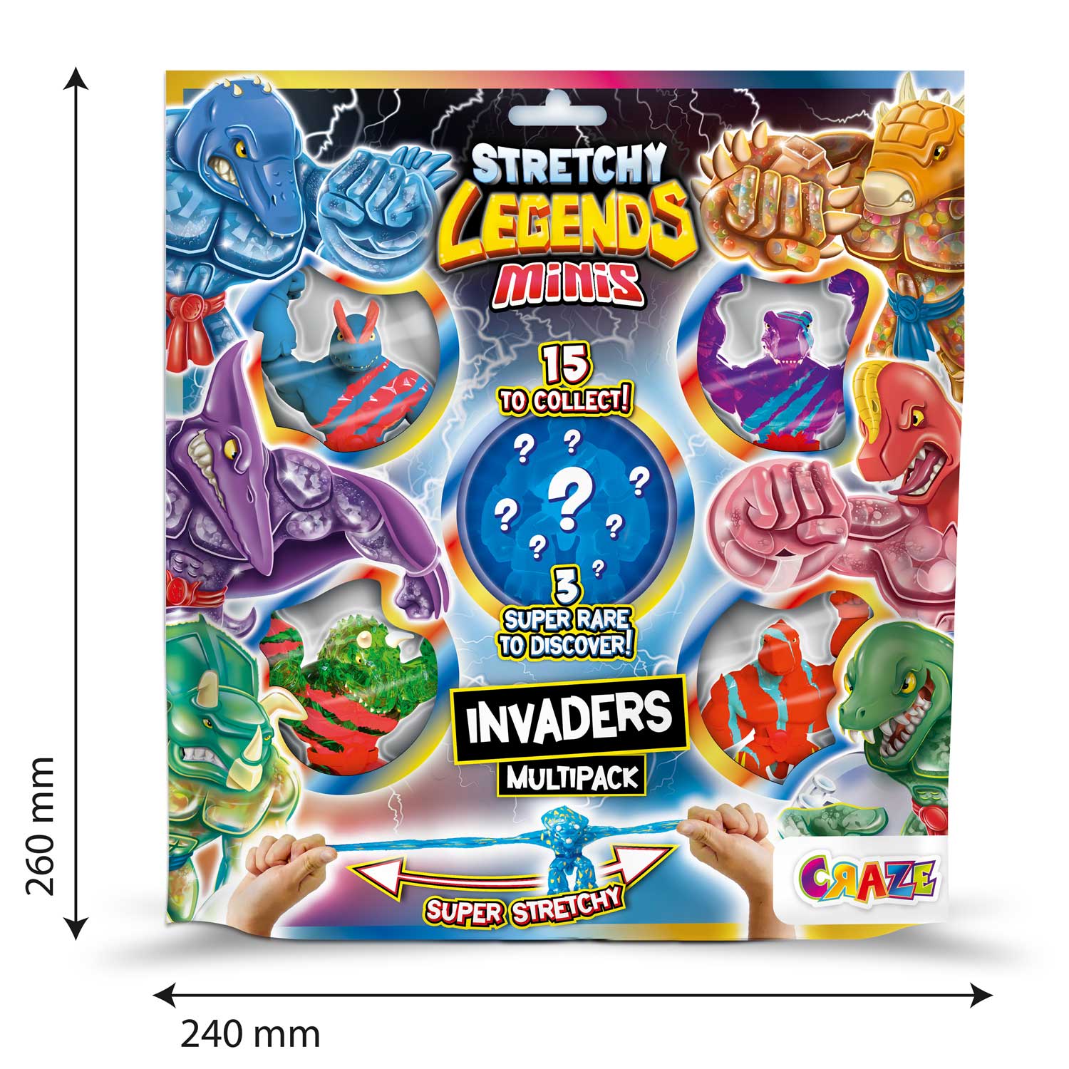 STRETCHY LEGENDS - Minis Multipack Invaders – CRAZE TOYS