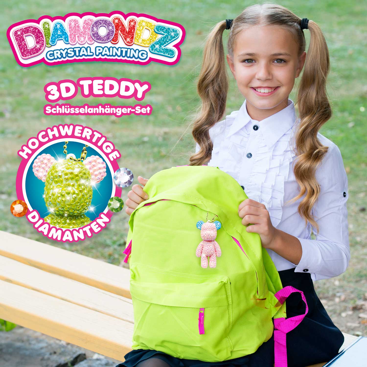 DIAMONDZ - Schlüsselanhänger Set Teddybär