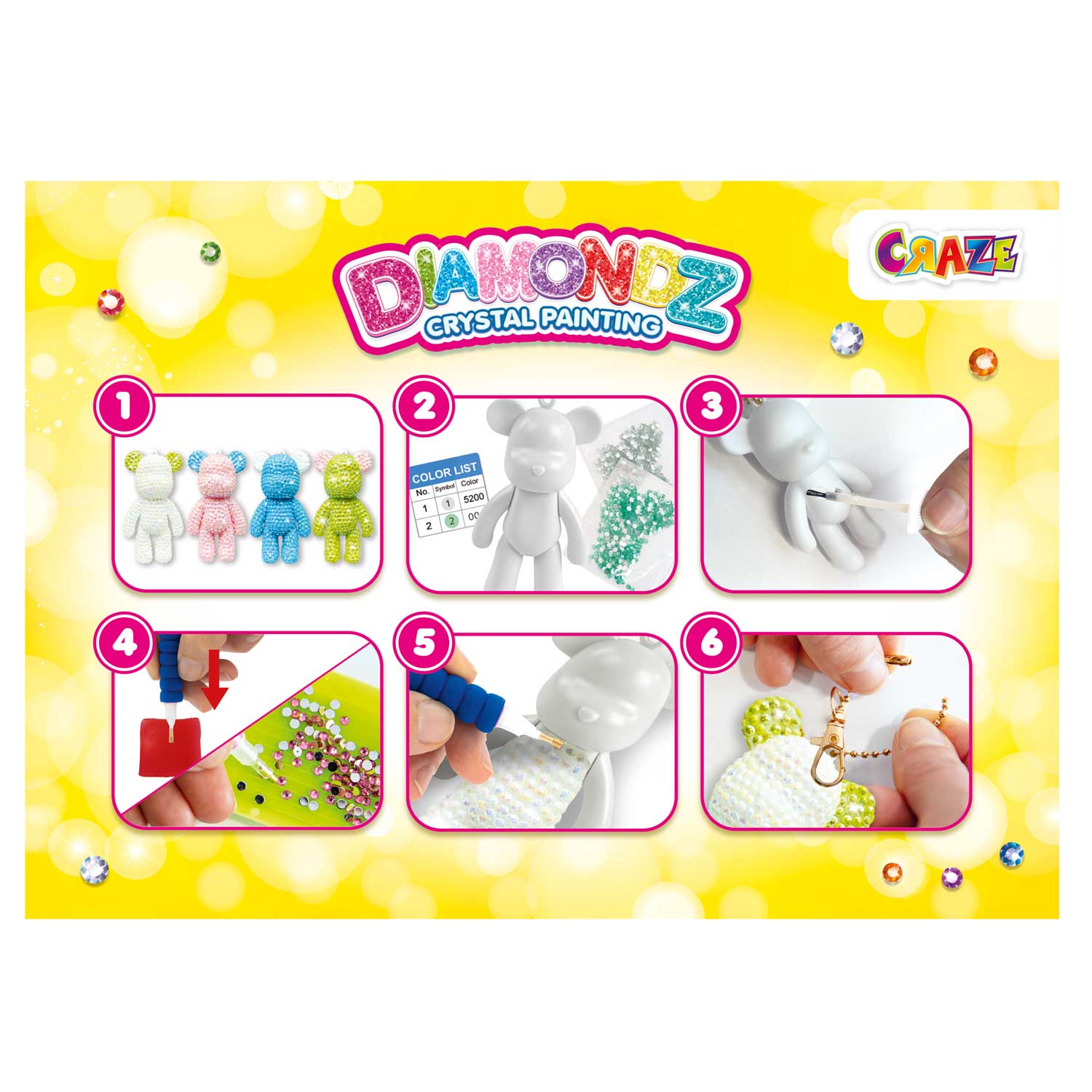 DIAMONDZ - Schlüsselanhänger Set Teddybär