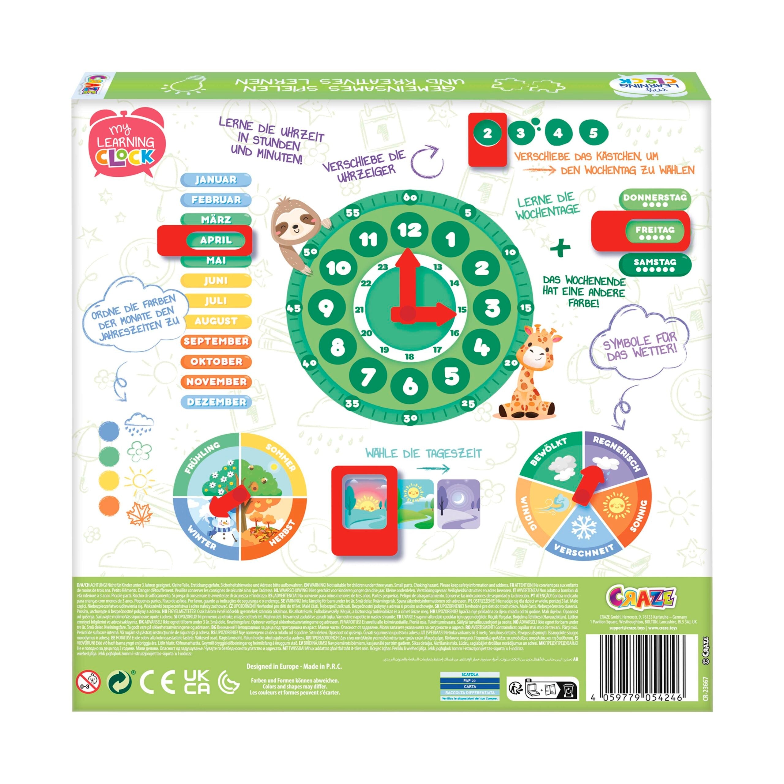 MY LEARNING CLOCK - Tiere