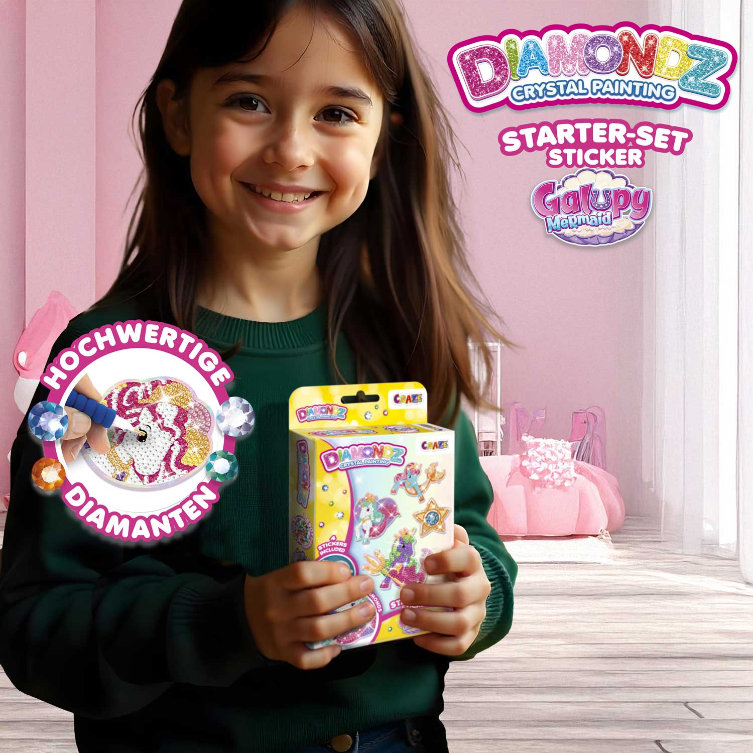 DIAMONDZ - GALUPY MERMAID Anfänger Set Stickers