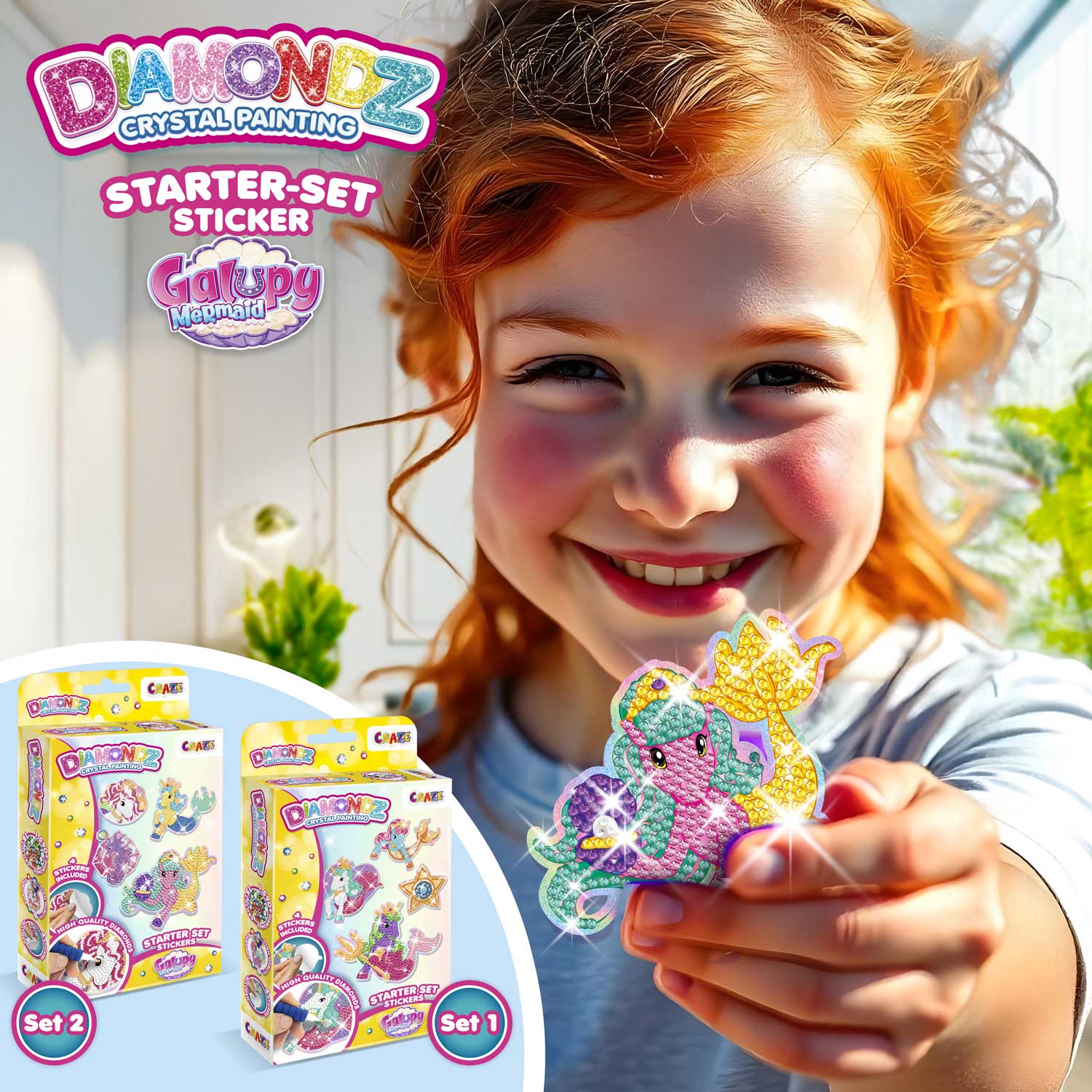 DIAMONDZ - GALUPY MERMAID Anfänger Set Stickers