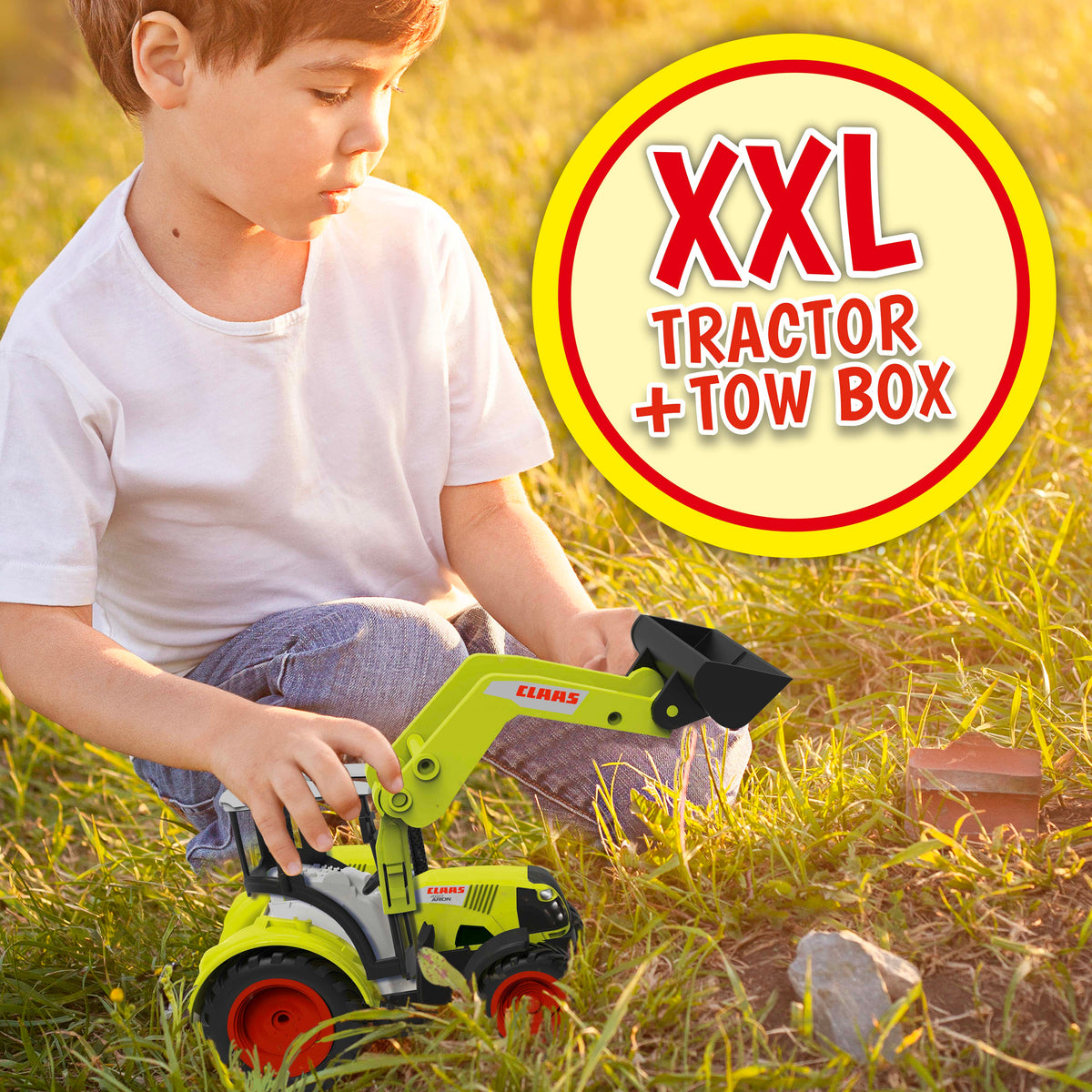 CLAAS Adventskalender – Bauernhof-Spielset mit Traktor & 24 Überraschungen.