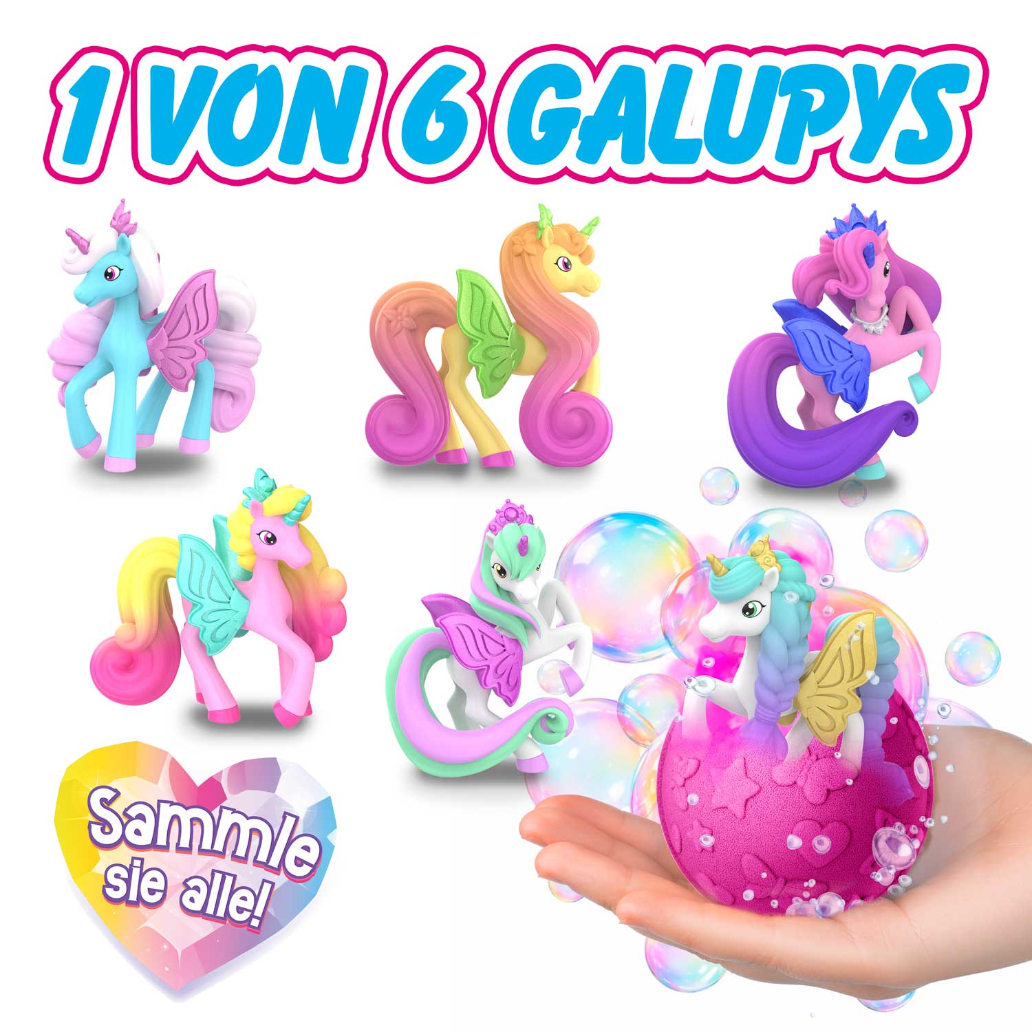 INKEE - GALUPY RAINBOW UNICORN Überraschungs-Badekugel XXL