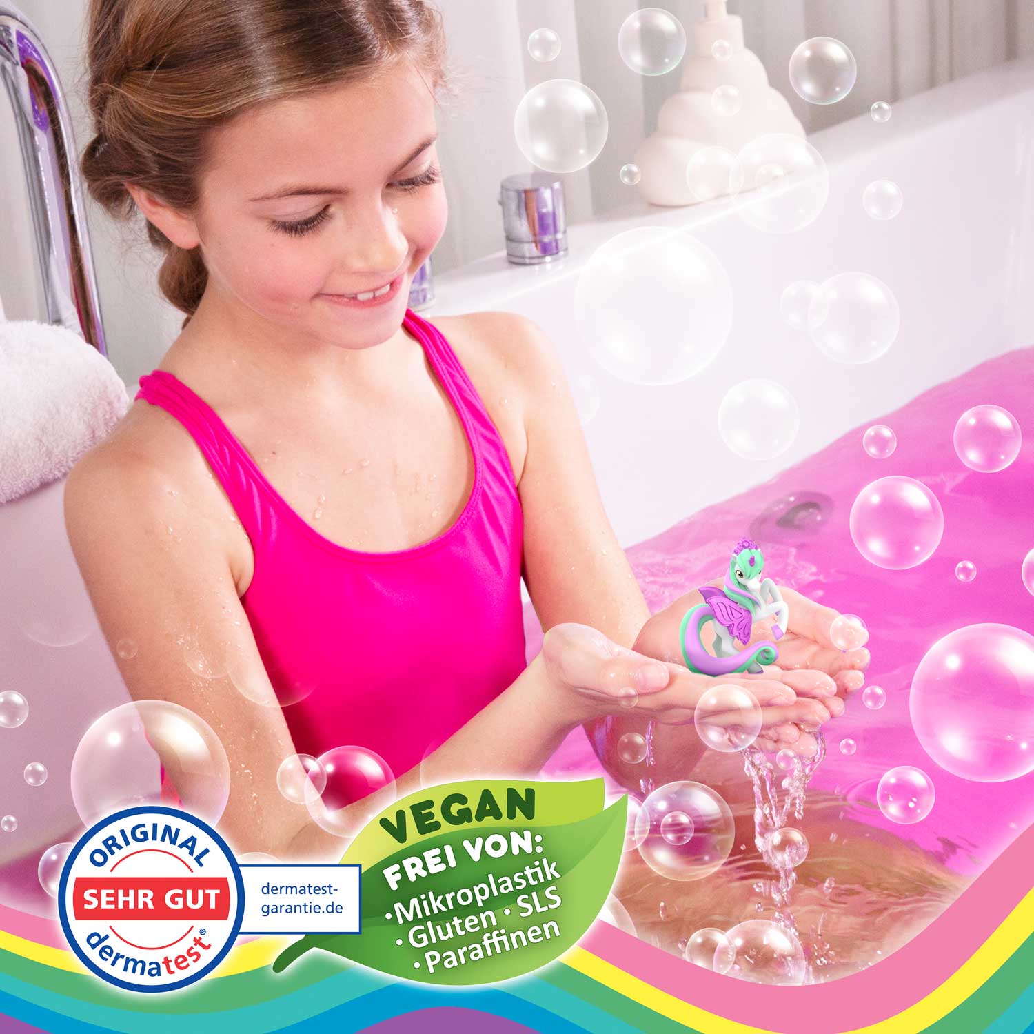 INKEE - GALUPY RAINBOW UNICORN Überraschungs-Badekugel XXL