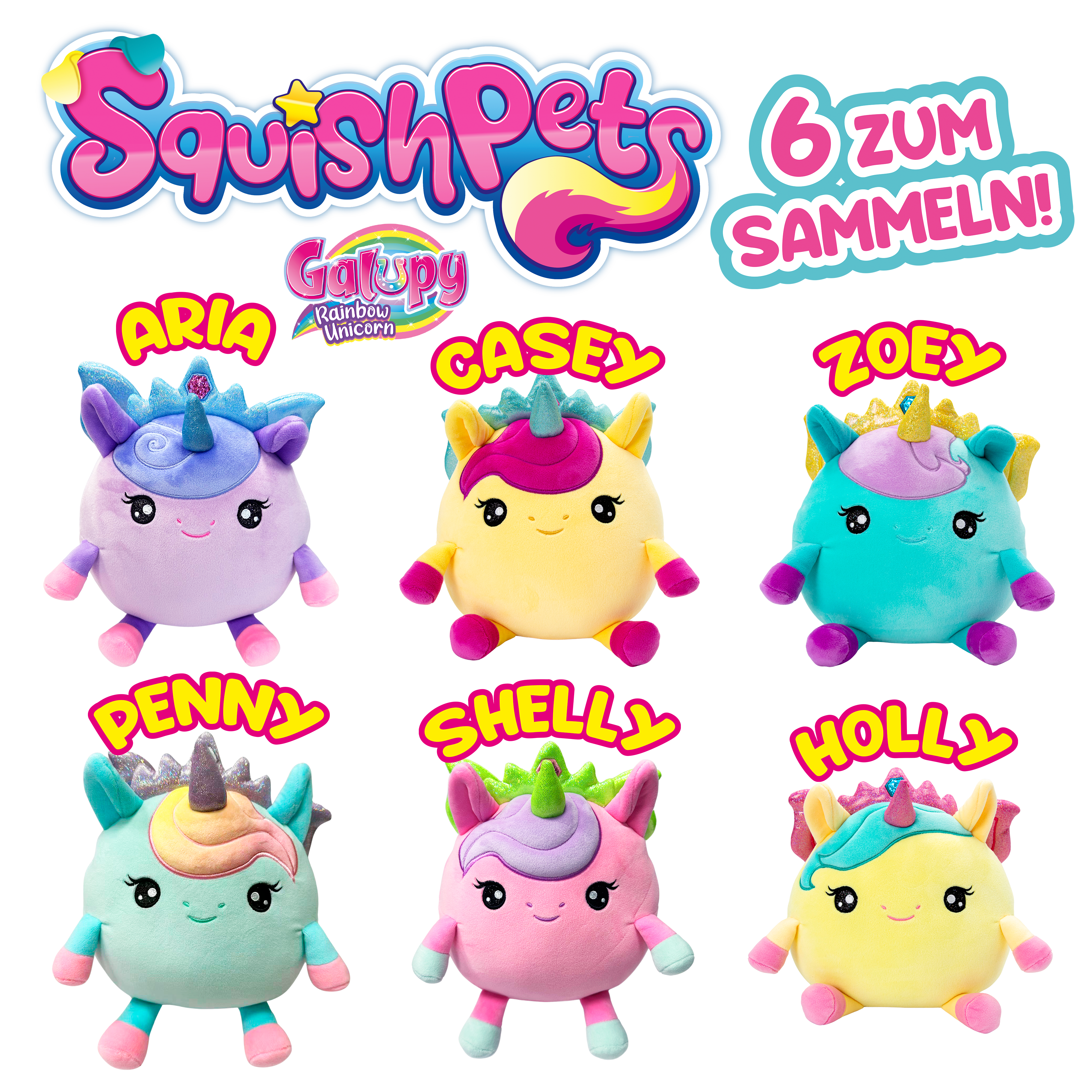 SQUISHPETS GALUPY RAINBOW UNICORN - Shelly