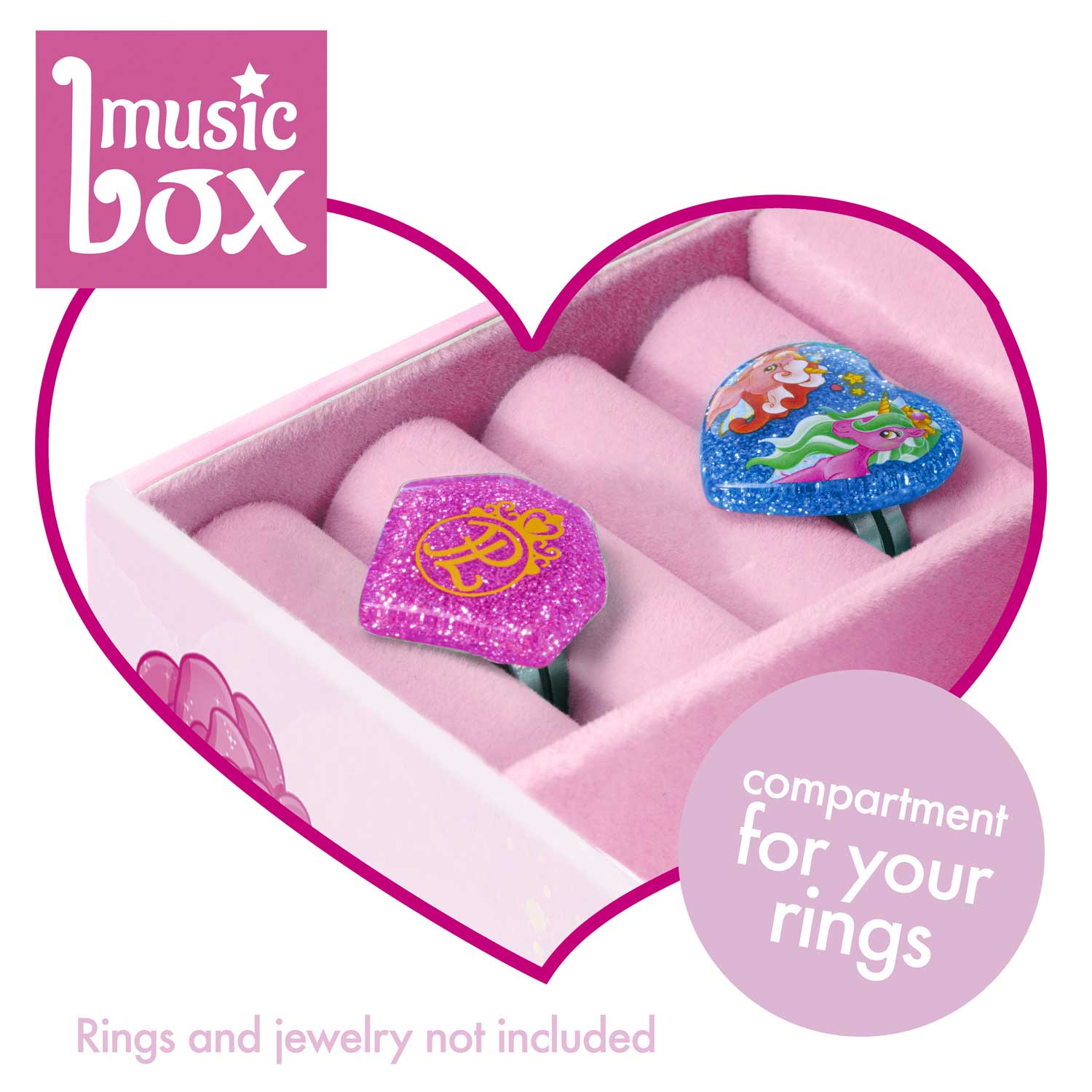 Ballerina children's jewelry box with music box