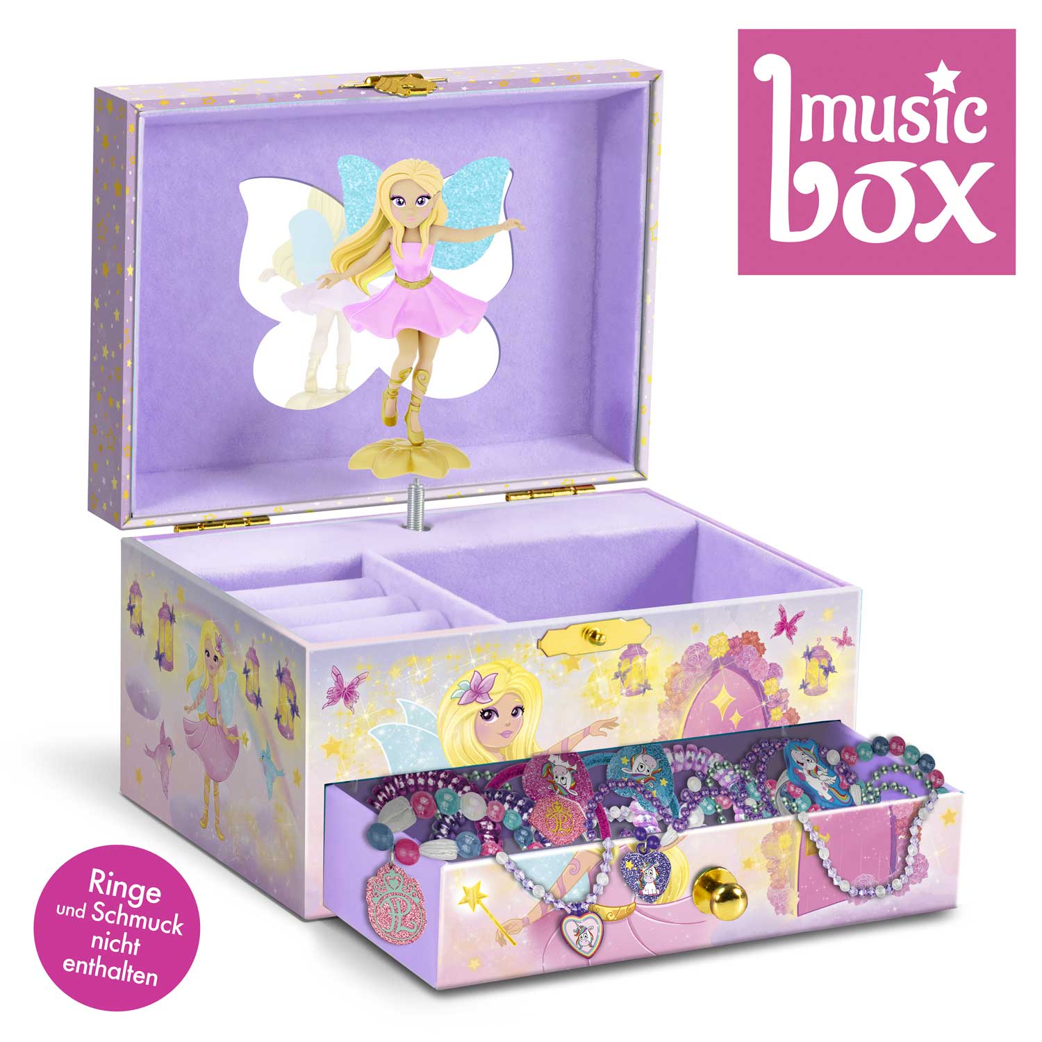 Fairy children's jewelry box with music box