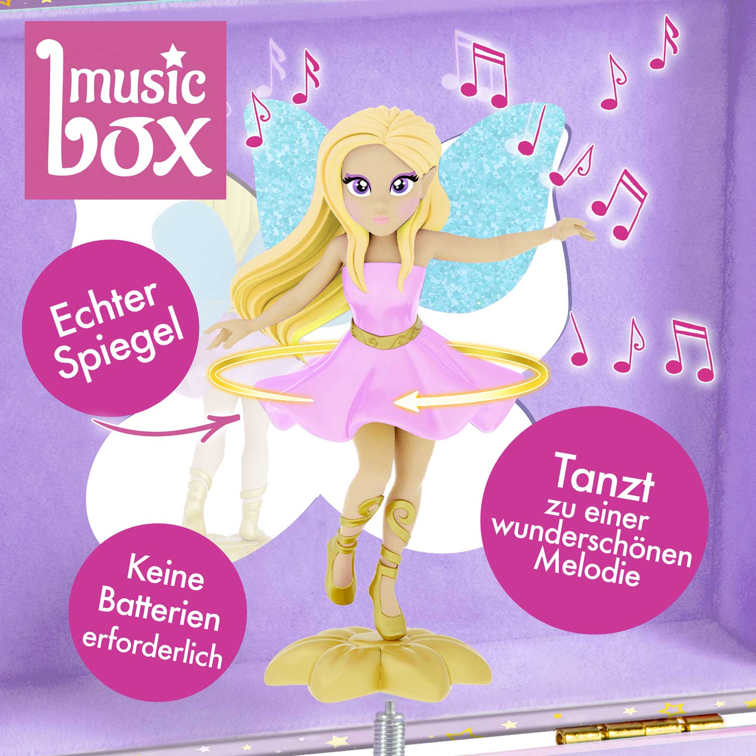 Fairy children's jewelry box with music box