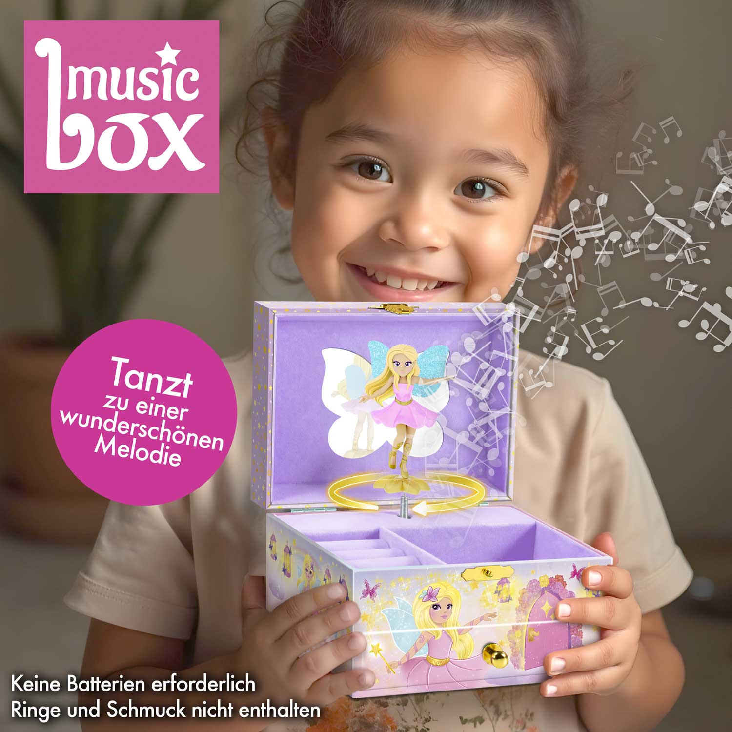 Fairy children's jewelry box with music box