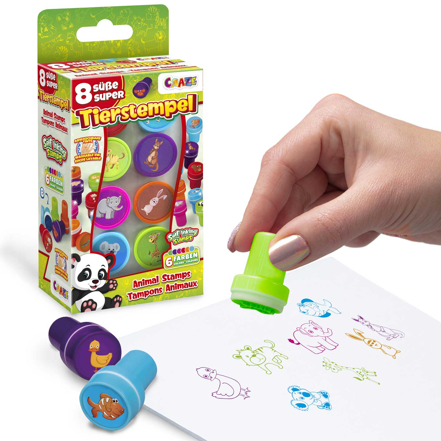 STAMPS - Animals 8 pcs Set