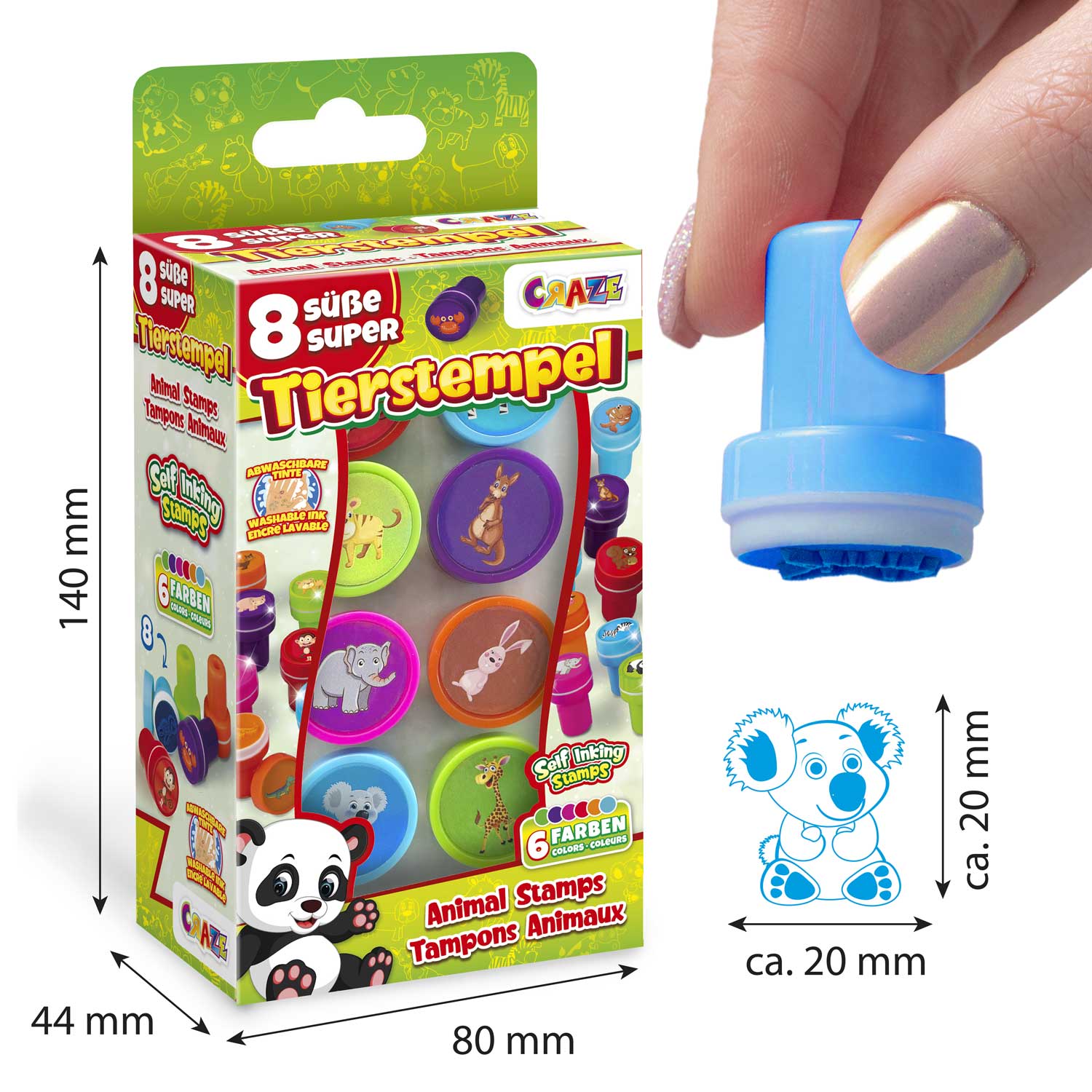STAMPS - Animals 8 pcs Set