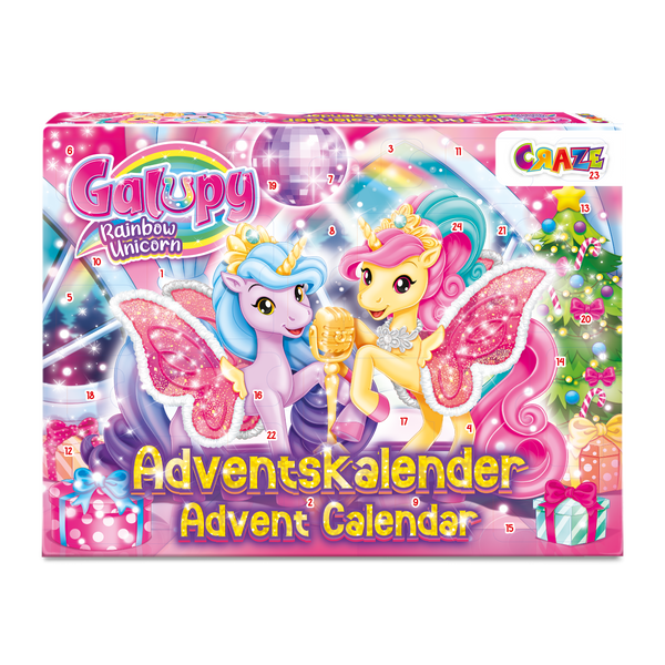 ADVENT CALENDAR - Galupy Rainbow Unicorn – CRAZE TOYS