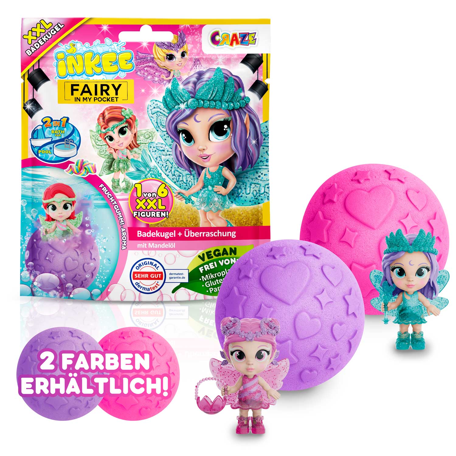 INKEE - FAIRY IN MY POCKET Überraschungs-Badekugel XXL
