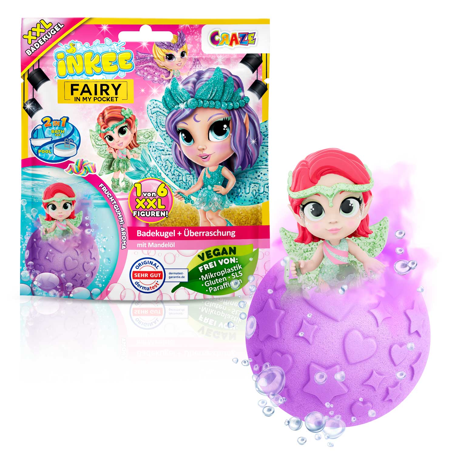 INKEE - FAIRY IN MY POCKET Überraschungs-Badekugel XXL