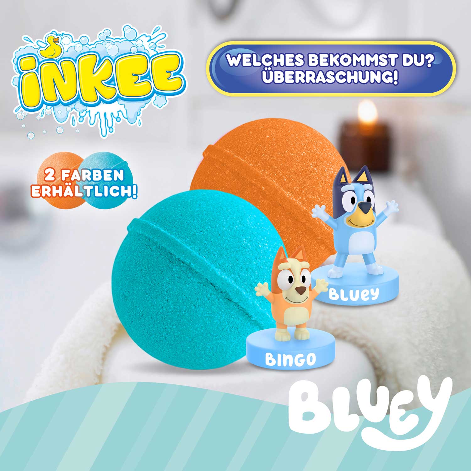 INKEE - Bluey Überraschungs-Badekugel