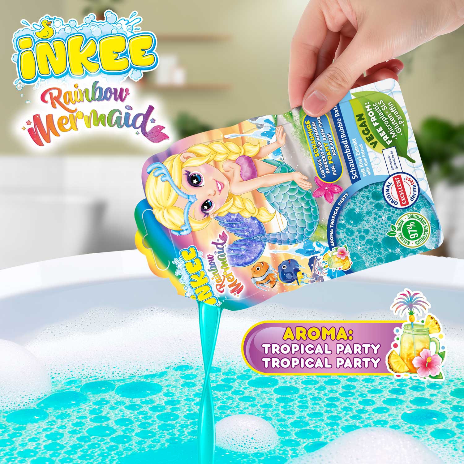 INKEE - Schaumbad Rainbow Mermaid