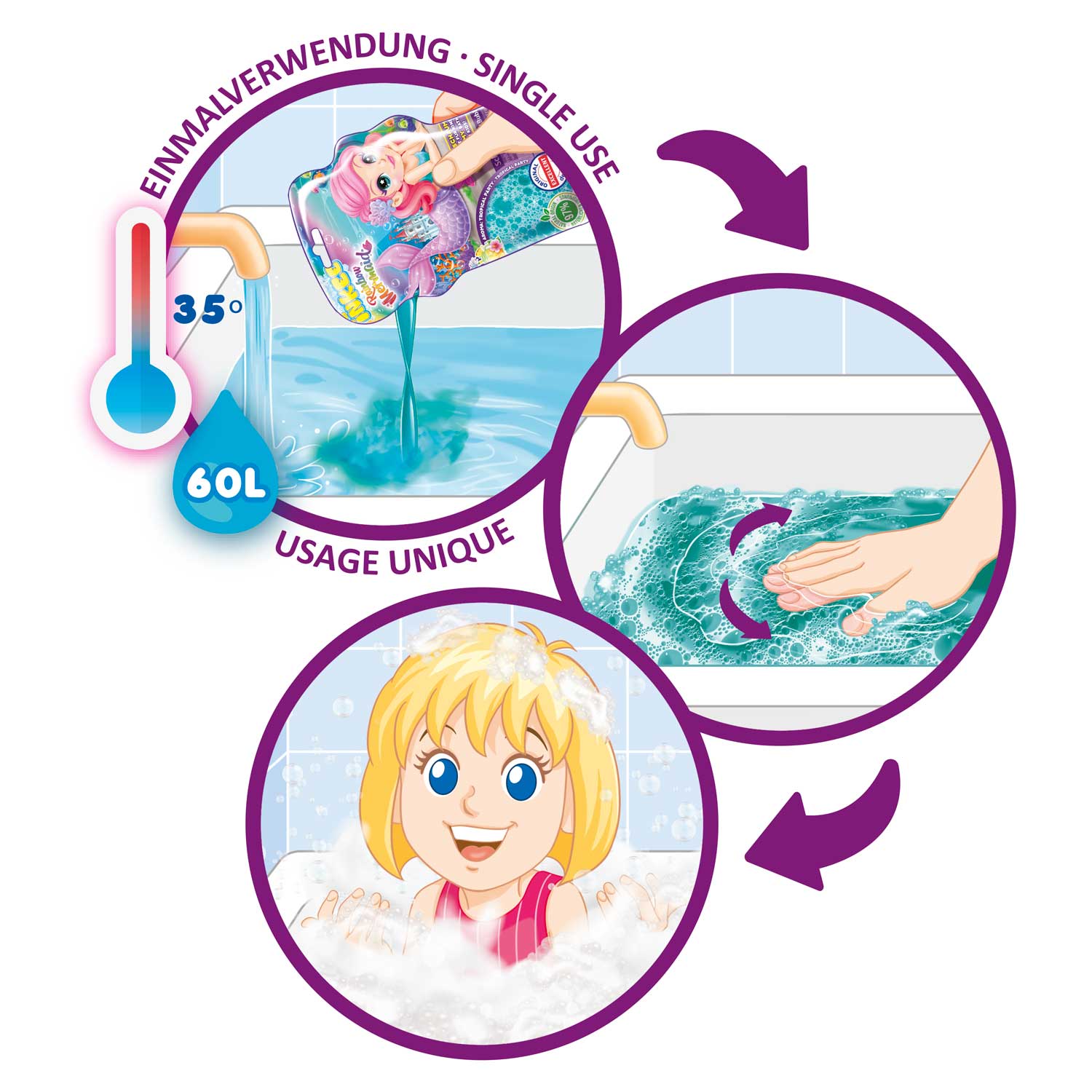 INKEE - Schaumbad Rainbow Mermaid