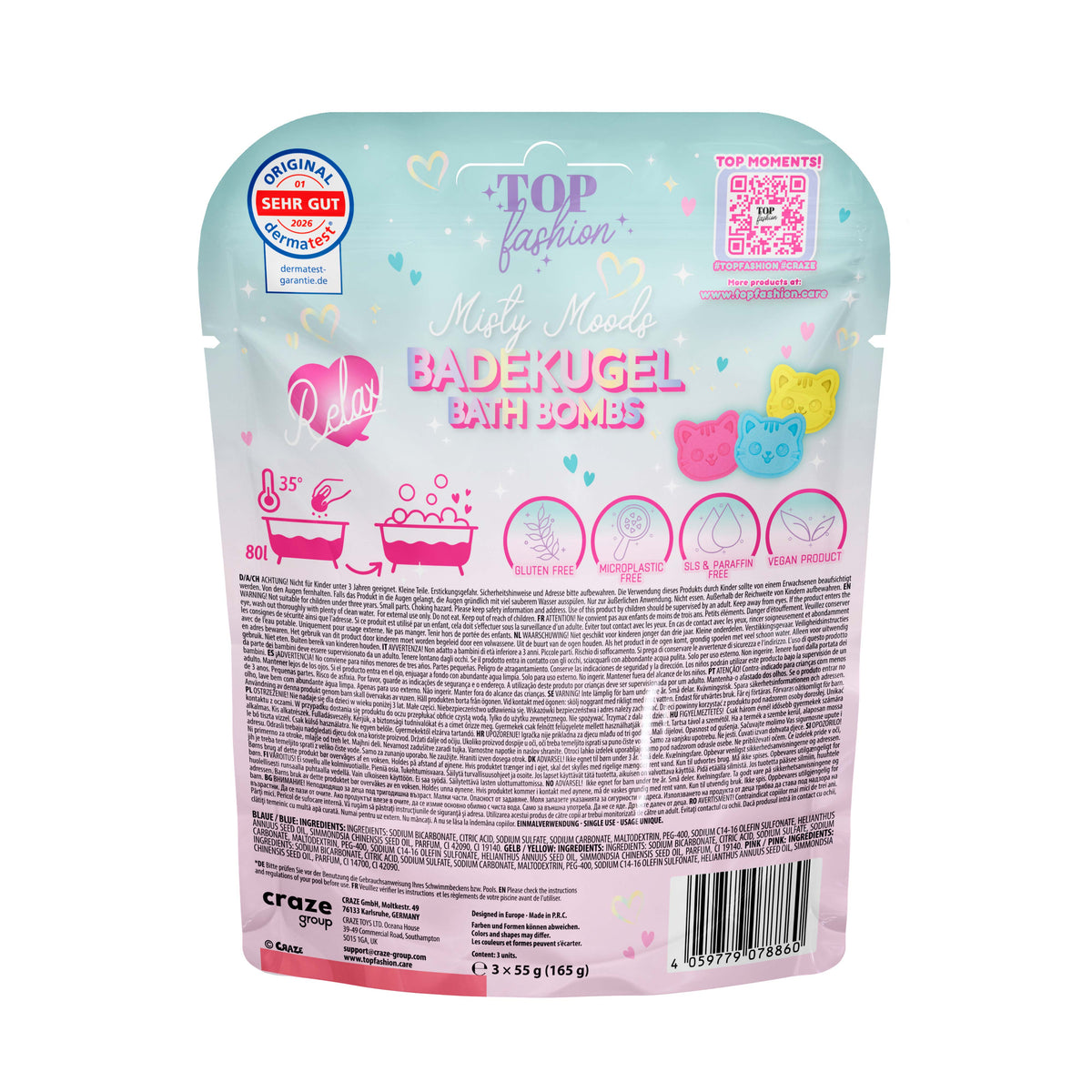 TOP FASHION - Bath Bomb Pack 3 x 55g