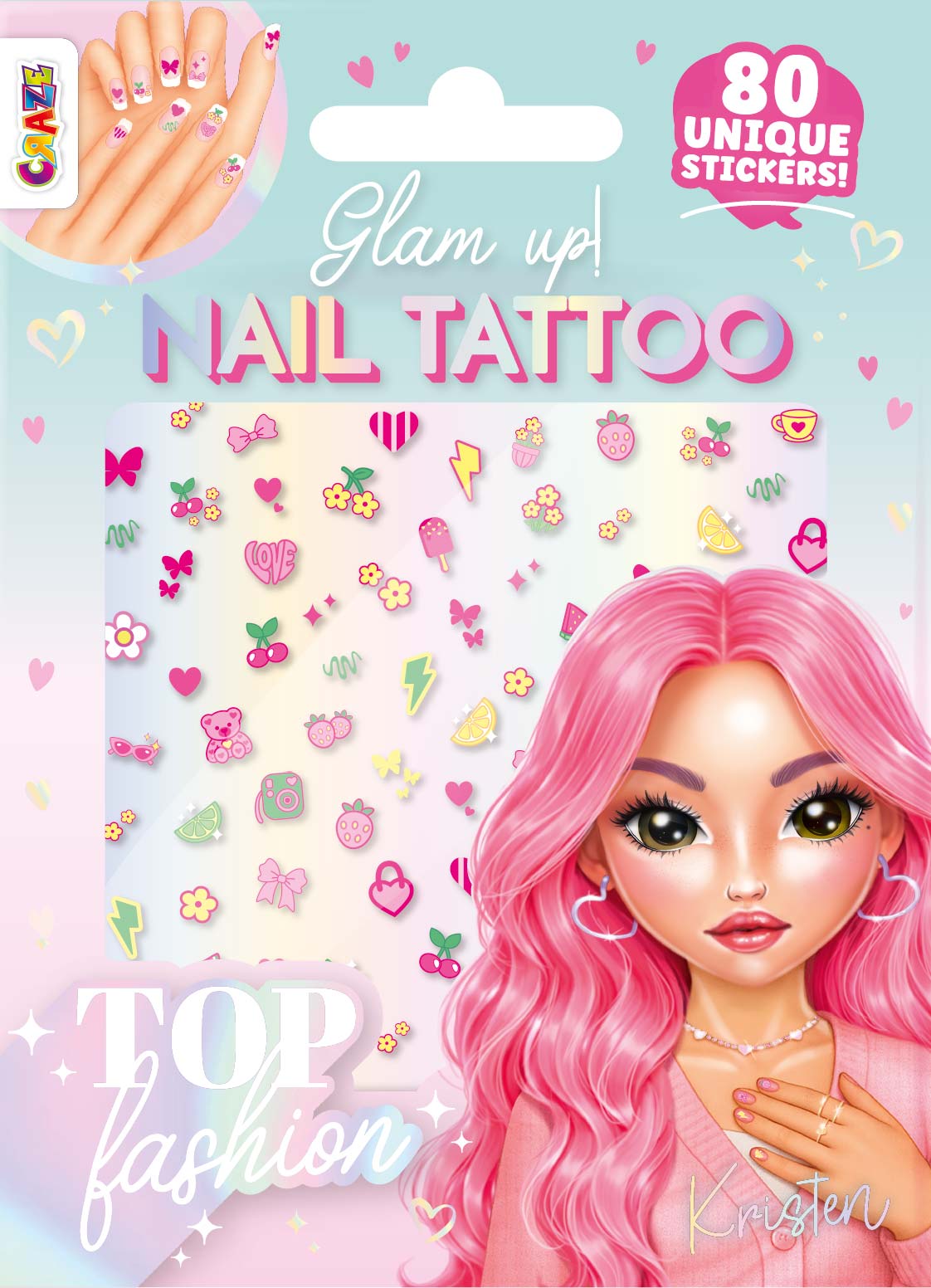 TOP FASHION Nail Tattoos – 80 trendige Nagelsticker für einen coolen Glam-Look, 3 Designs