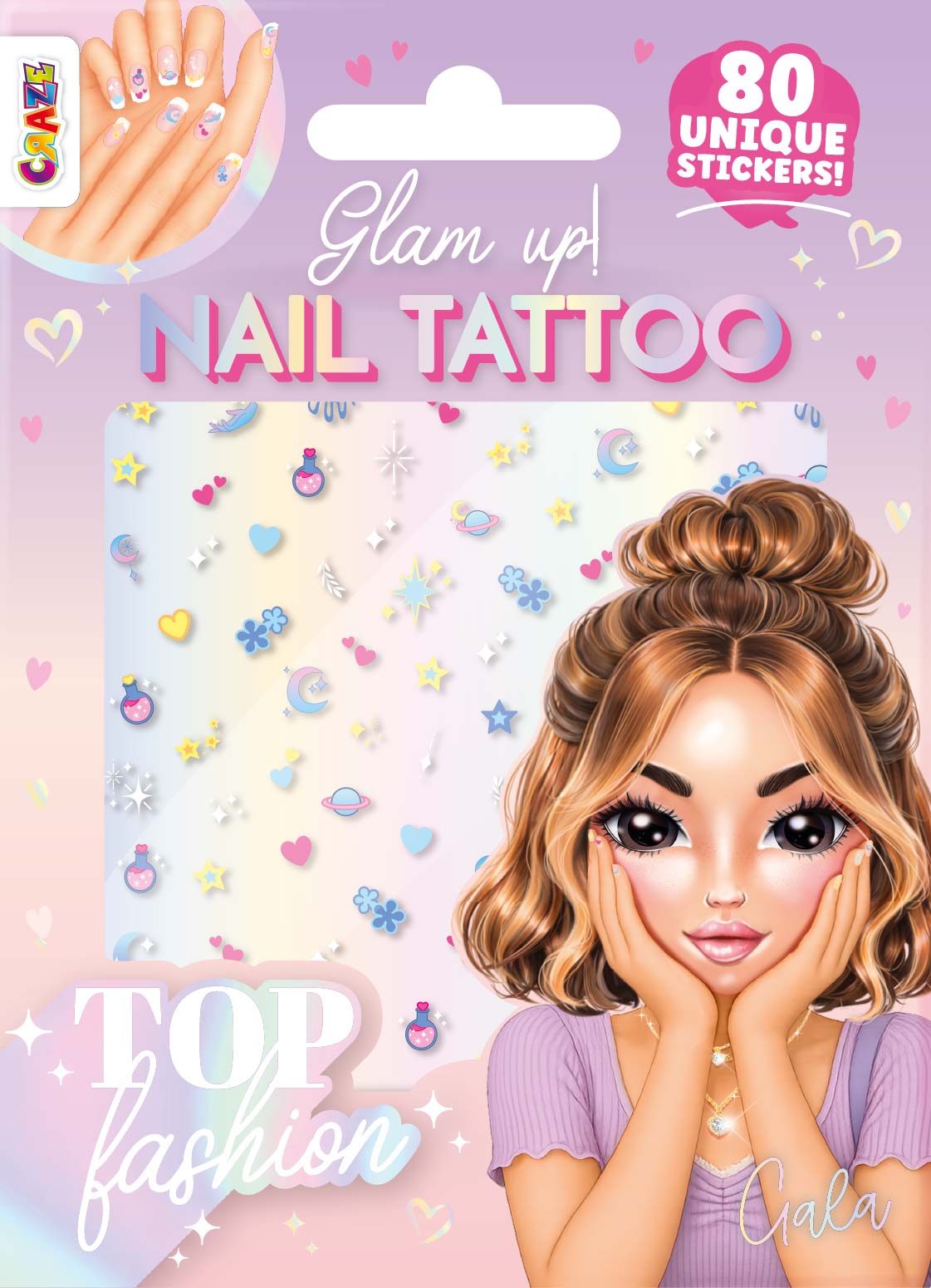 TOP FASHION Nail Tattoos – 80 trendige Nagelsticker für einen coolen Glam-Look, 3 Designs