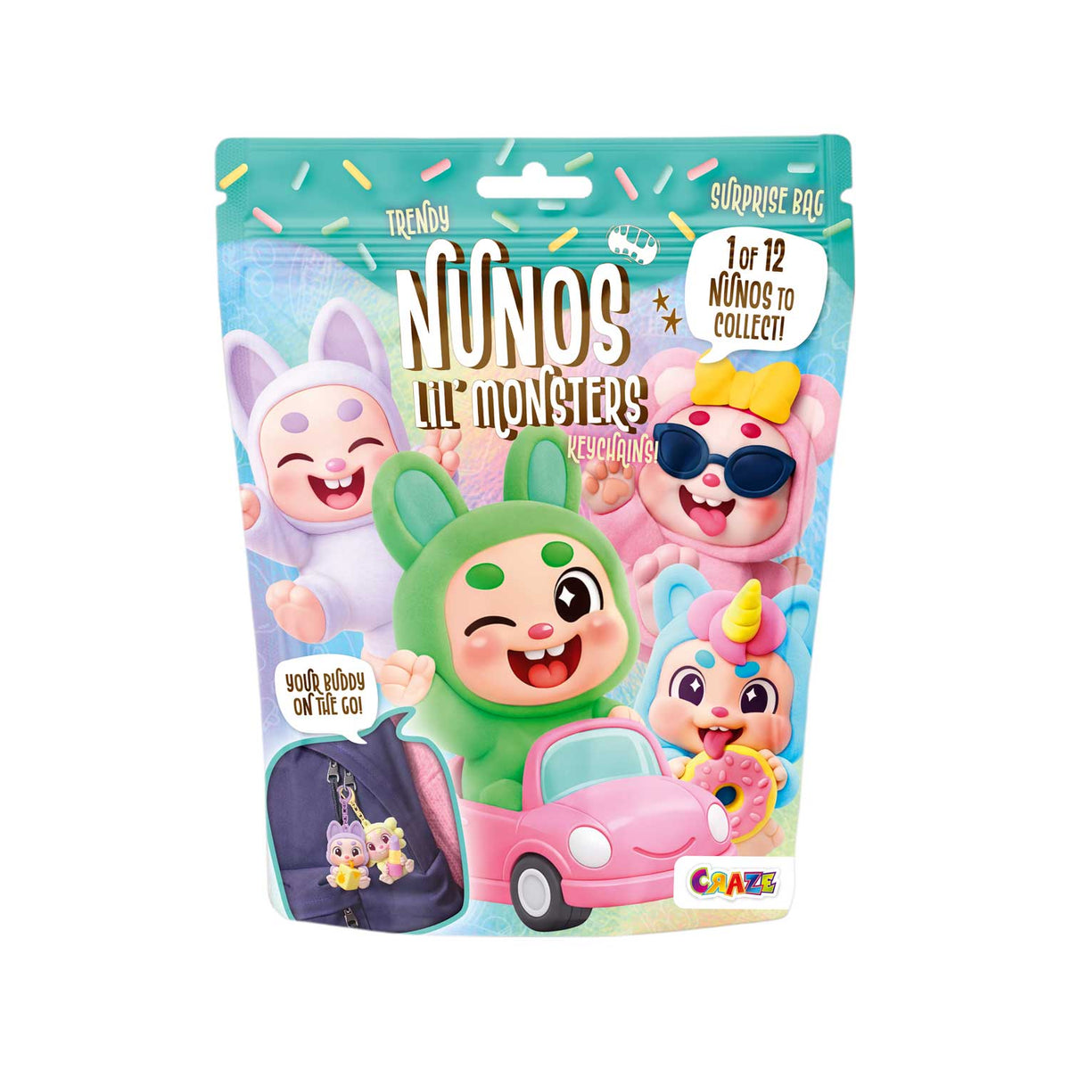 NUNOS Lil’ Monsters Schlüsselanhänger – 12 einzigartige Charaktere zum Sammeln