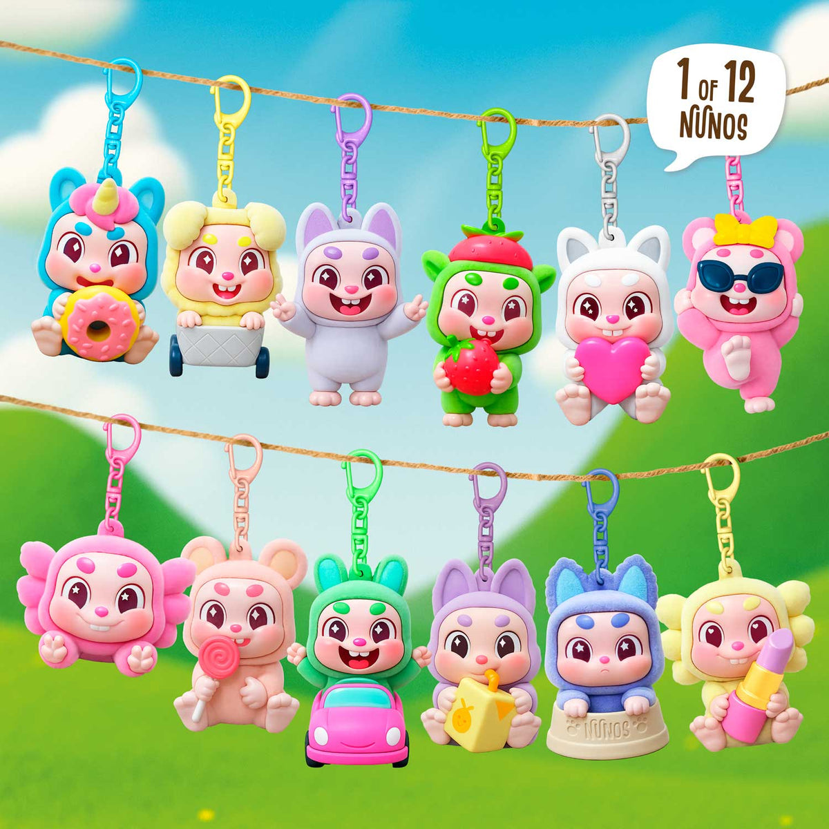 NUNOS Lil’ Monsters Schlüsselanhänger – 12 einzigartige Charaktere zum Sammeln