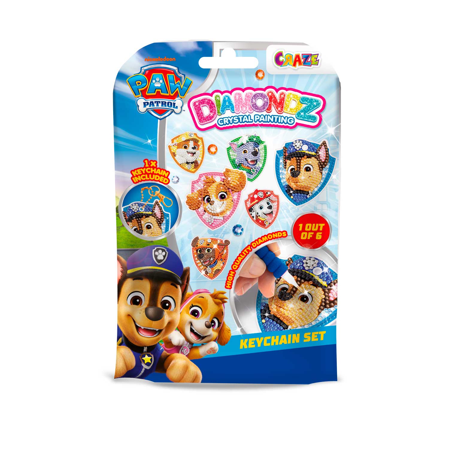 DIAMONDZ - PAW PATROL Schlüsselanhänger Set