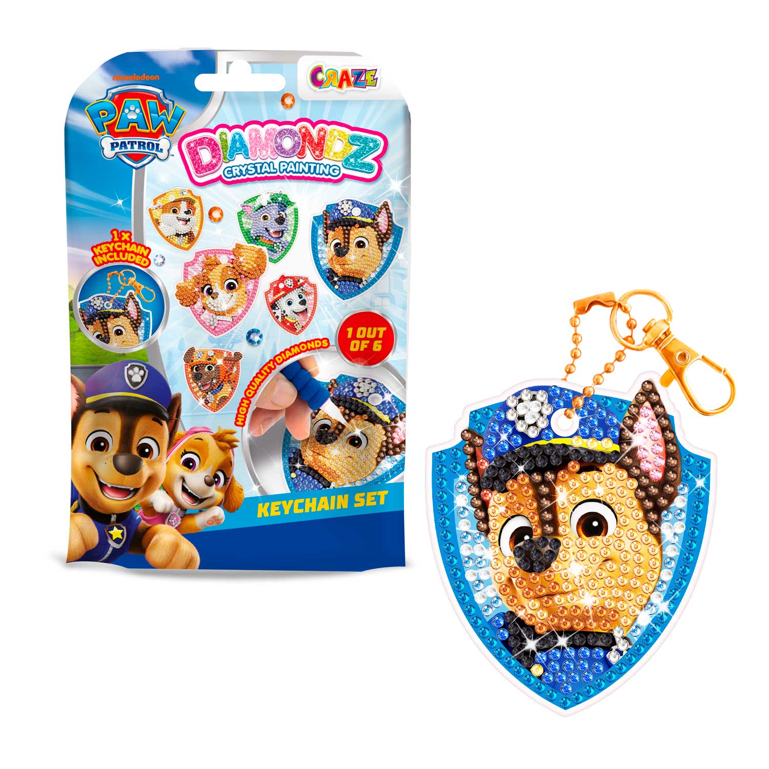DIAMONDZ - PAW PATROL Schlüsselanhänger Set