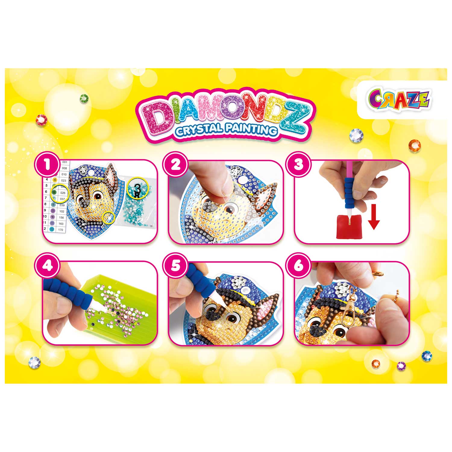 DIAMONDZ - PAW PATROL Schlüsselanhänger Set