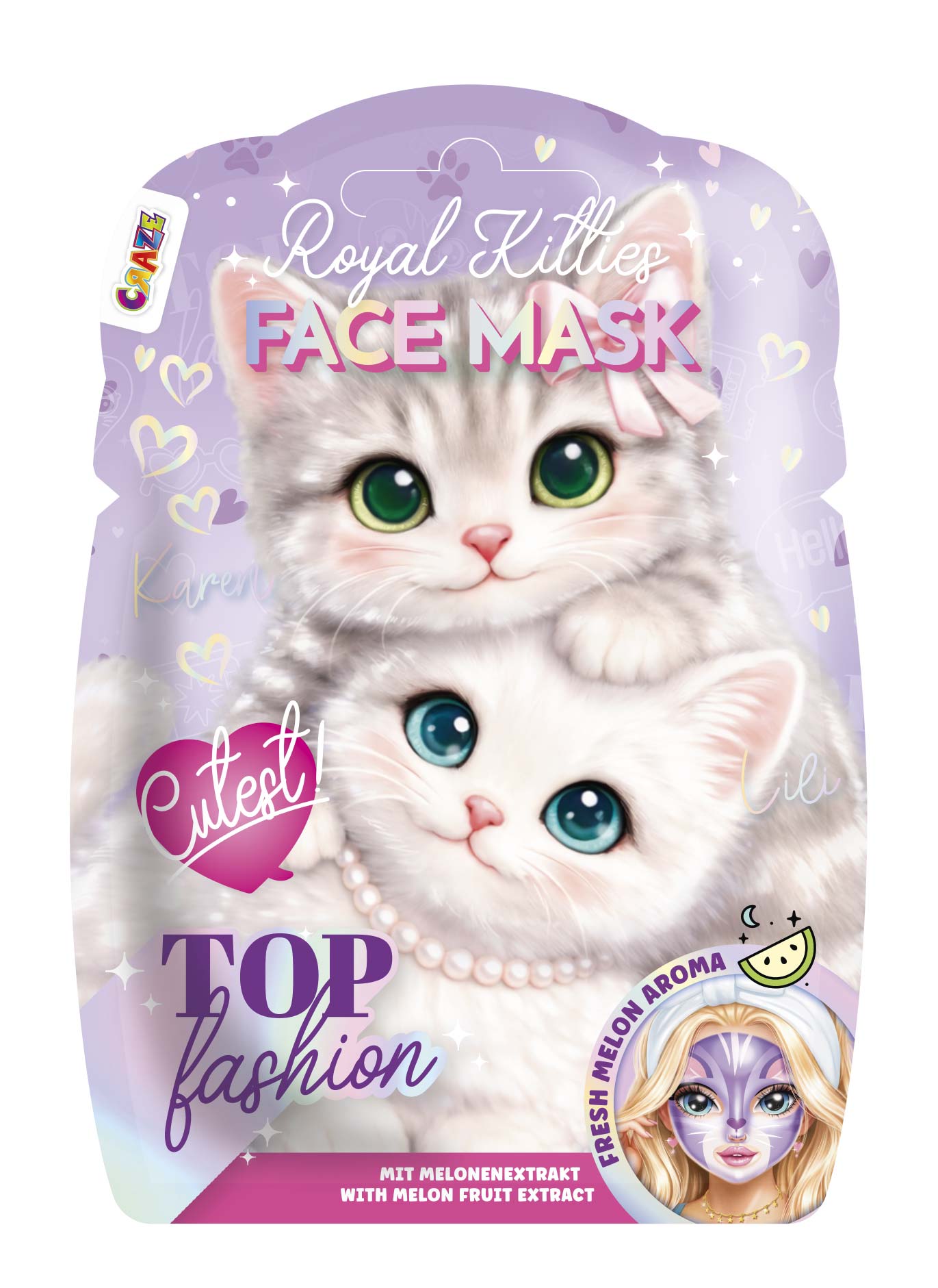 TOP FASHION - Gesichtsmaske Melone