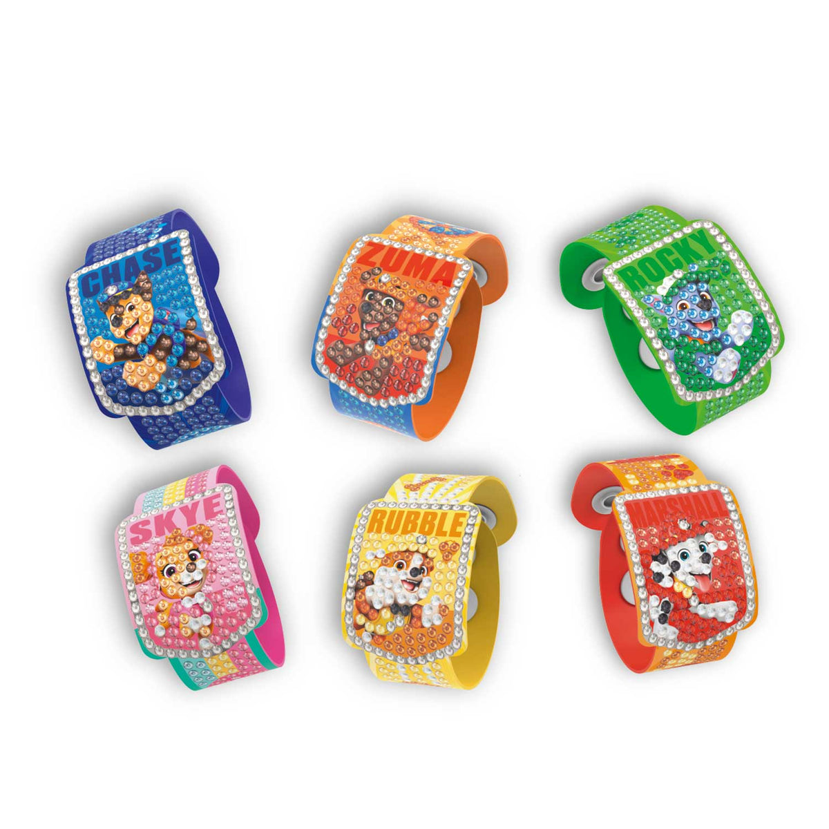 DIAMONDZ PAW PATROL Armband-Set – Kreatives Diamond Painting Schmuck-Bastelset mit 3 Armbändern