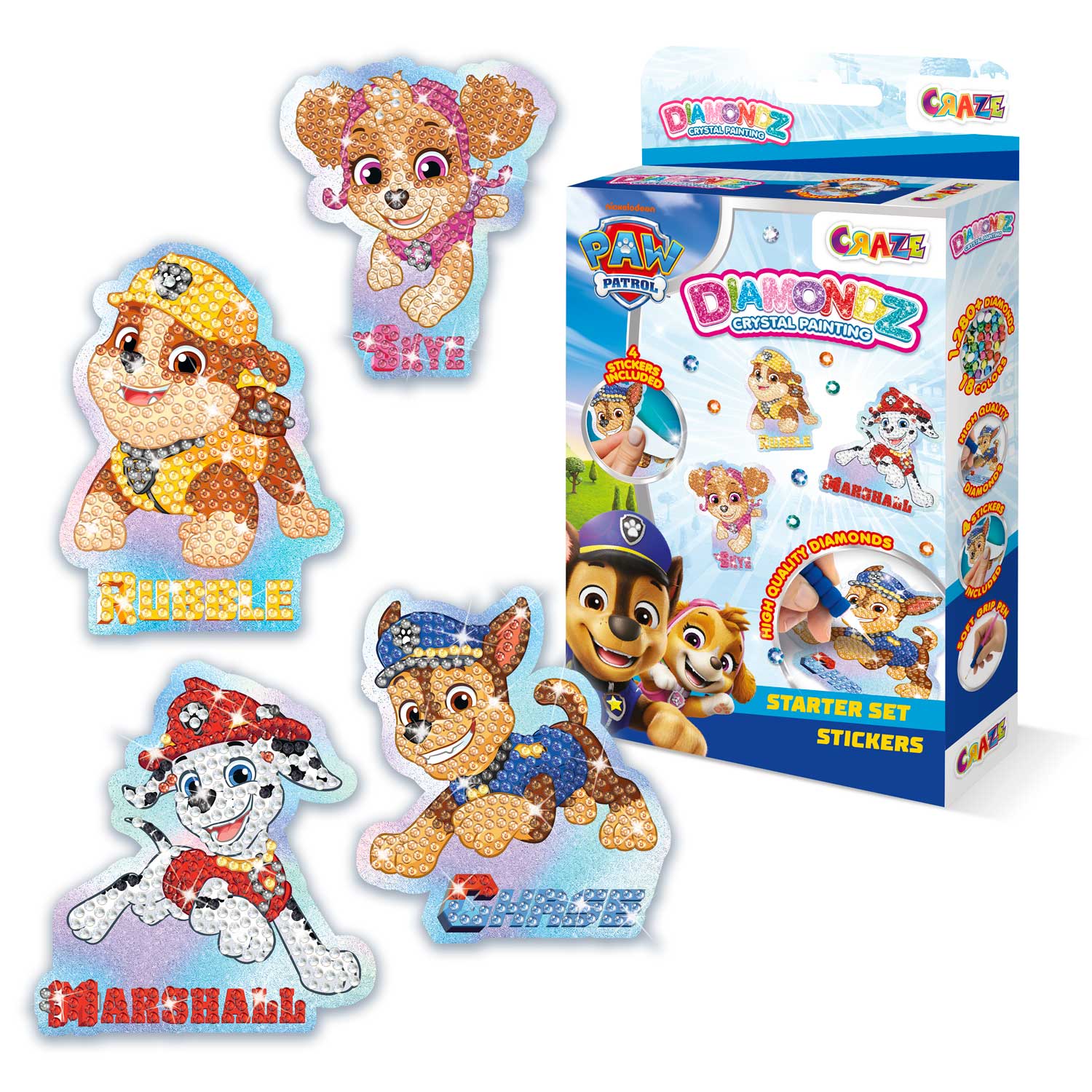 DIAMONDZ - PAW PATROL Starter Set Stickers
