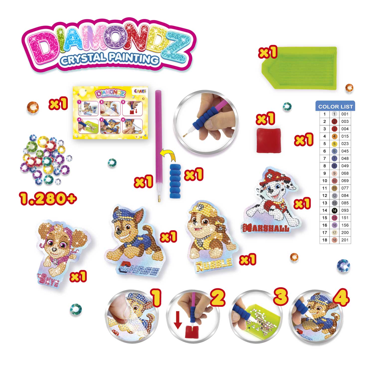 DIAMONDZ - PAW PATROL Starter Set Stickers