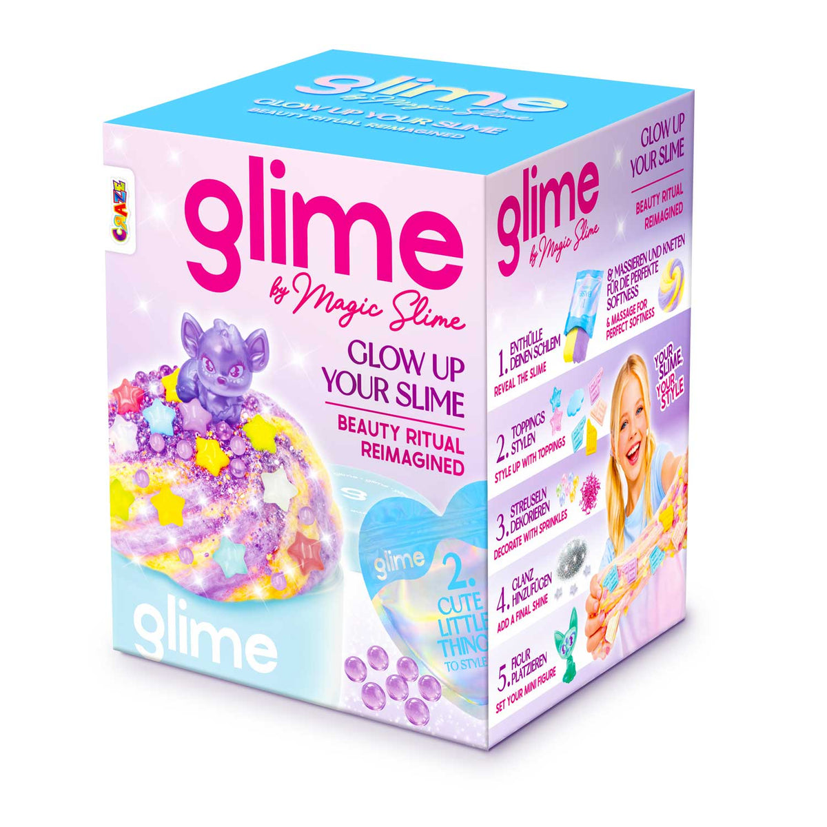 MAGIC SLIME GLIME Starter Pack – Kreatives Slime Set mit trendigen Toppings & Überraschungsfigur