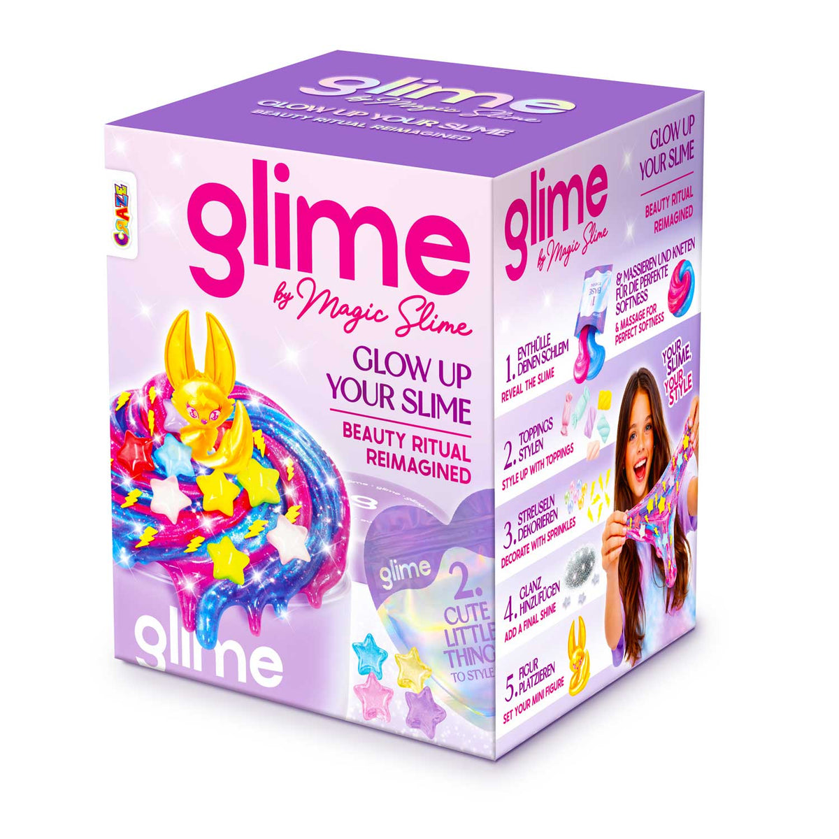 MAGIC SLIME GLIME Starter Pack – Kreatives Slime Set mit trendigen Toppings & Überraschungsfigur