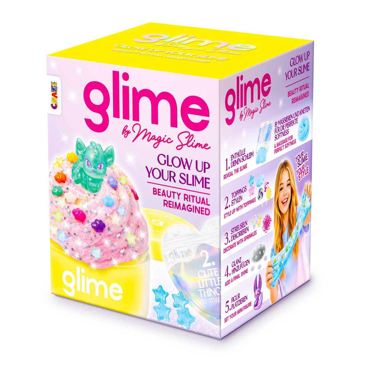MAGIC SLIME GLIME Starter Pack – Kreatives Slime Set mit trendigen Toppings & Überraschungsfigur