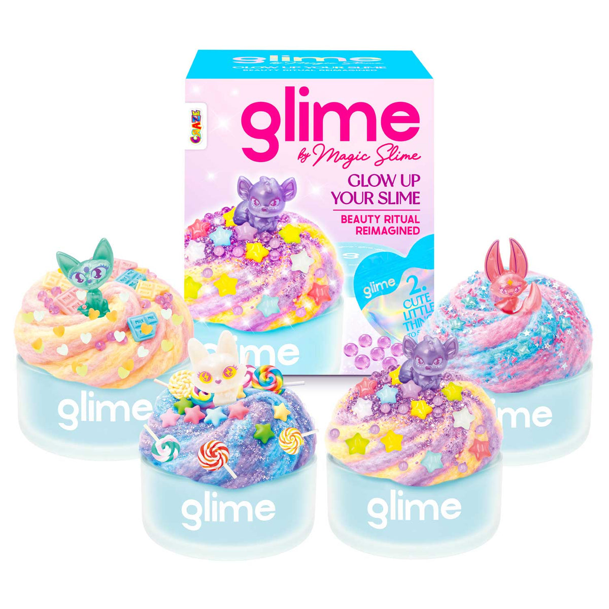MAGIC SLIME GLIME Starter Pack – Kreatives Slime Set mit trendigen Toppings & Überraschungsfigur