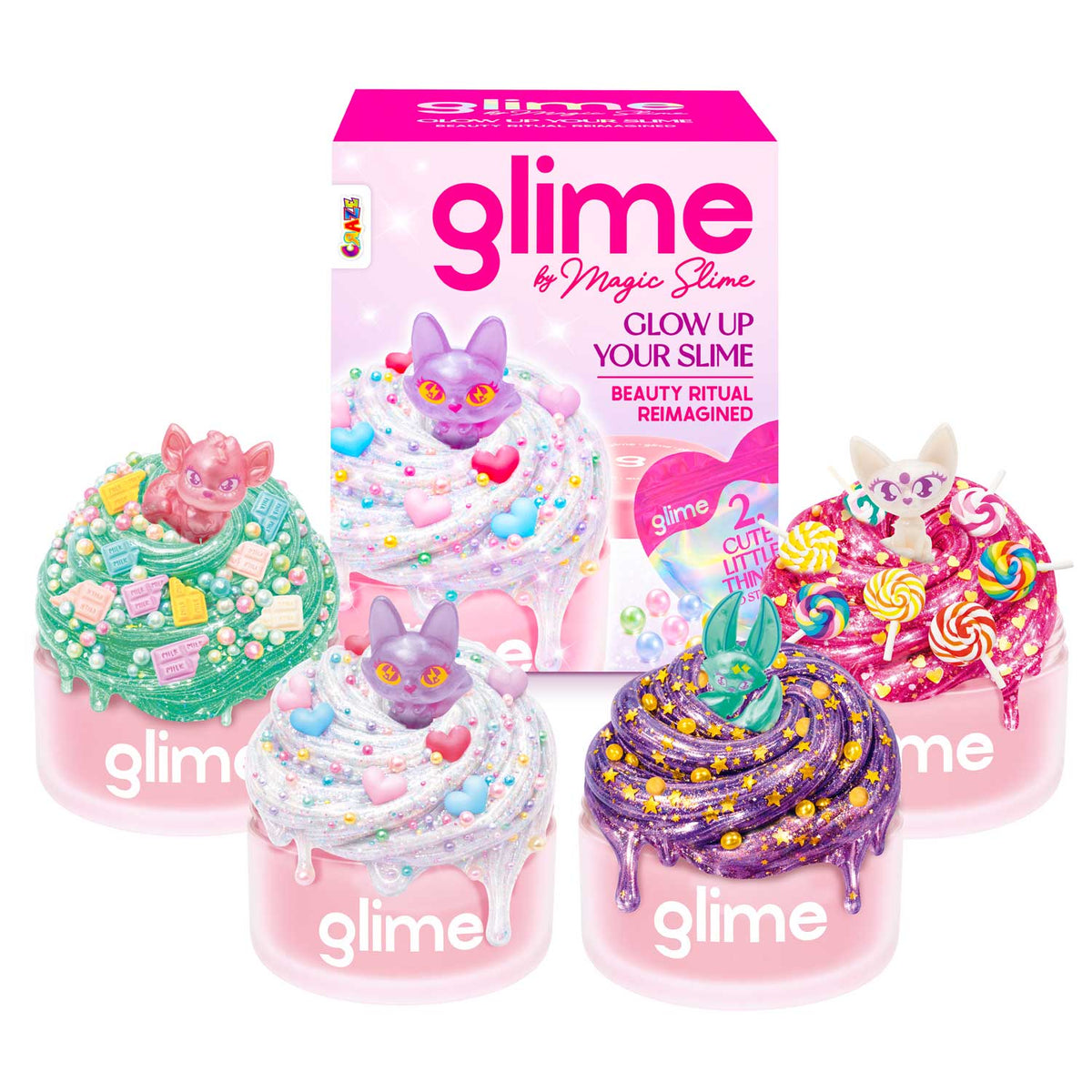 MAGIC SLIME GLIME Starter Pack – Kreatives Slime Set mit trendigen Toppings & Überraschungsfigur