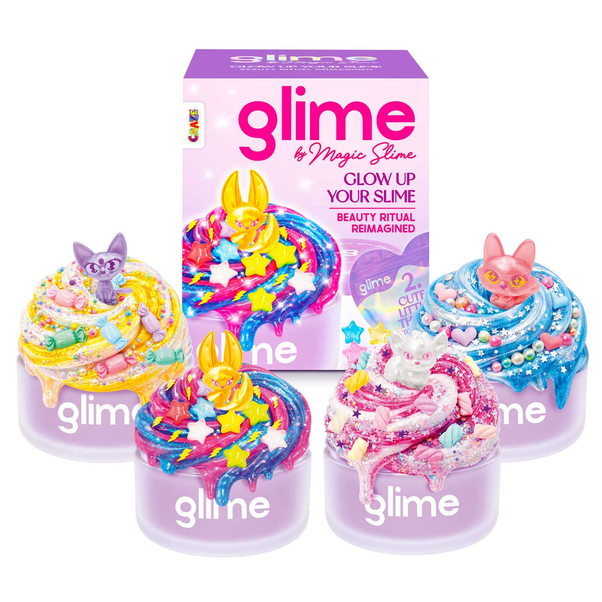 MAGIC SLIME GLIME Starter Pack – Kreatives Slime Set mit trendigen Toppings & Überraschungsfigur