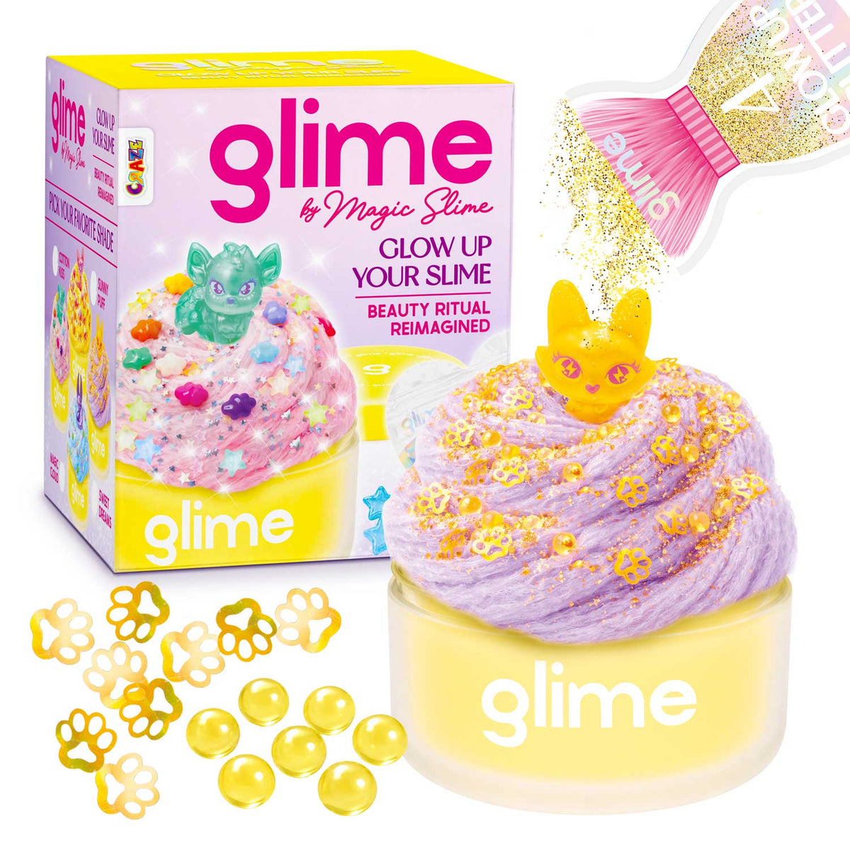 MAGIC SLIME GLIME Starter Pack – Kreatives Slime Set mit trendigen Toppings & Überraschungsfigur