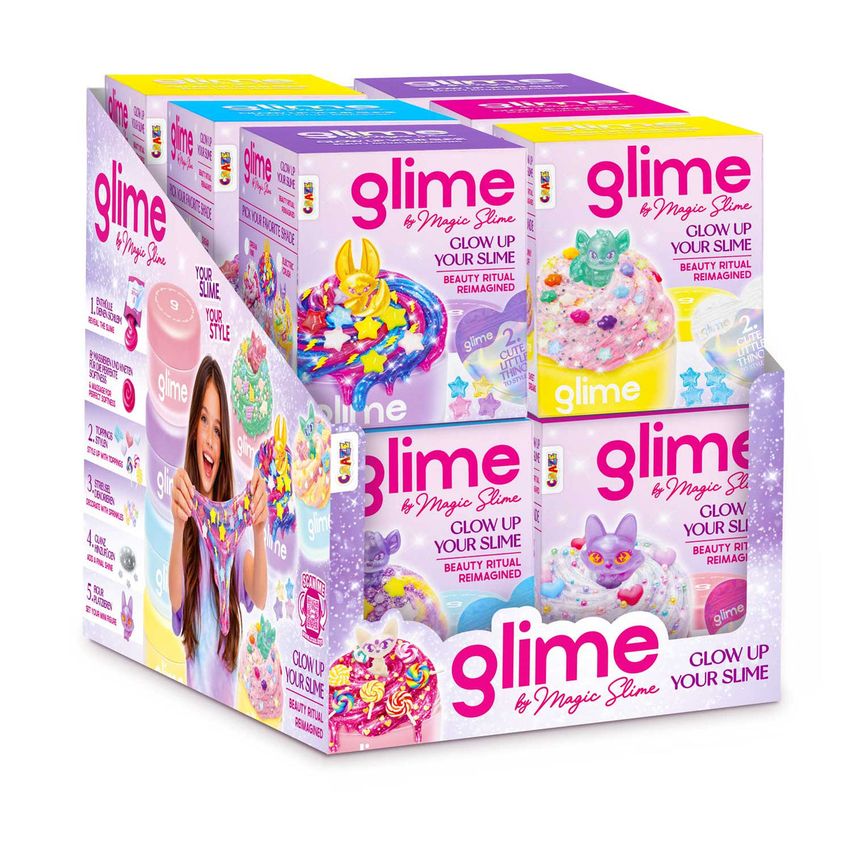 MAGIC SLIME GLIME Starter Pack – Kreatives Slime Set mit trendigen Toppings & Überraschungsfigur